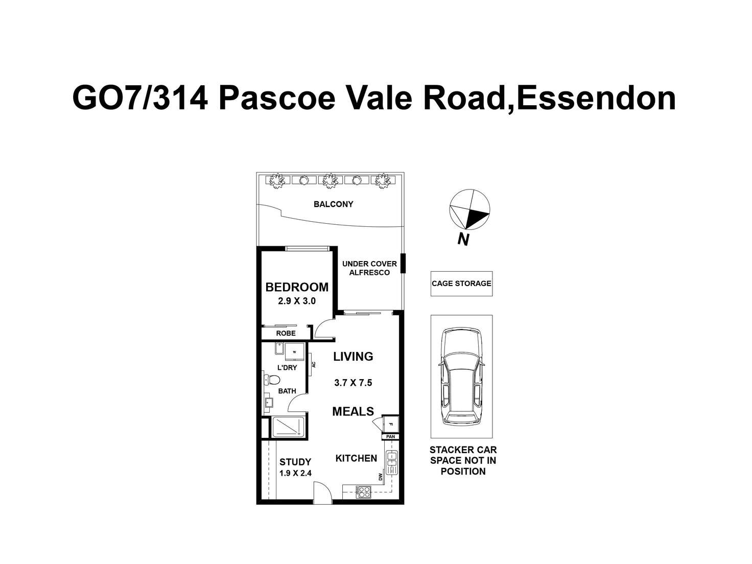 Floorplan of Homely apartment listing, G7/314 Pascoe Vale Road, Essendon VIC 3040