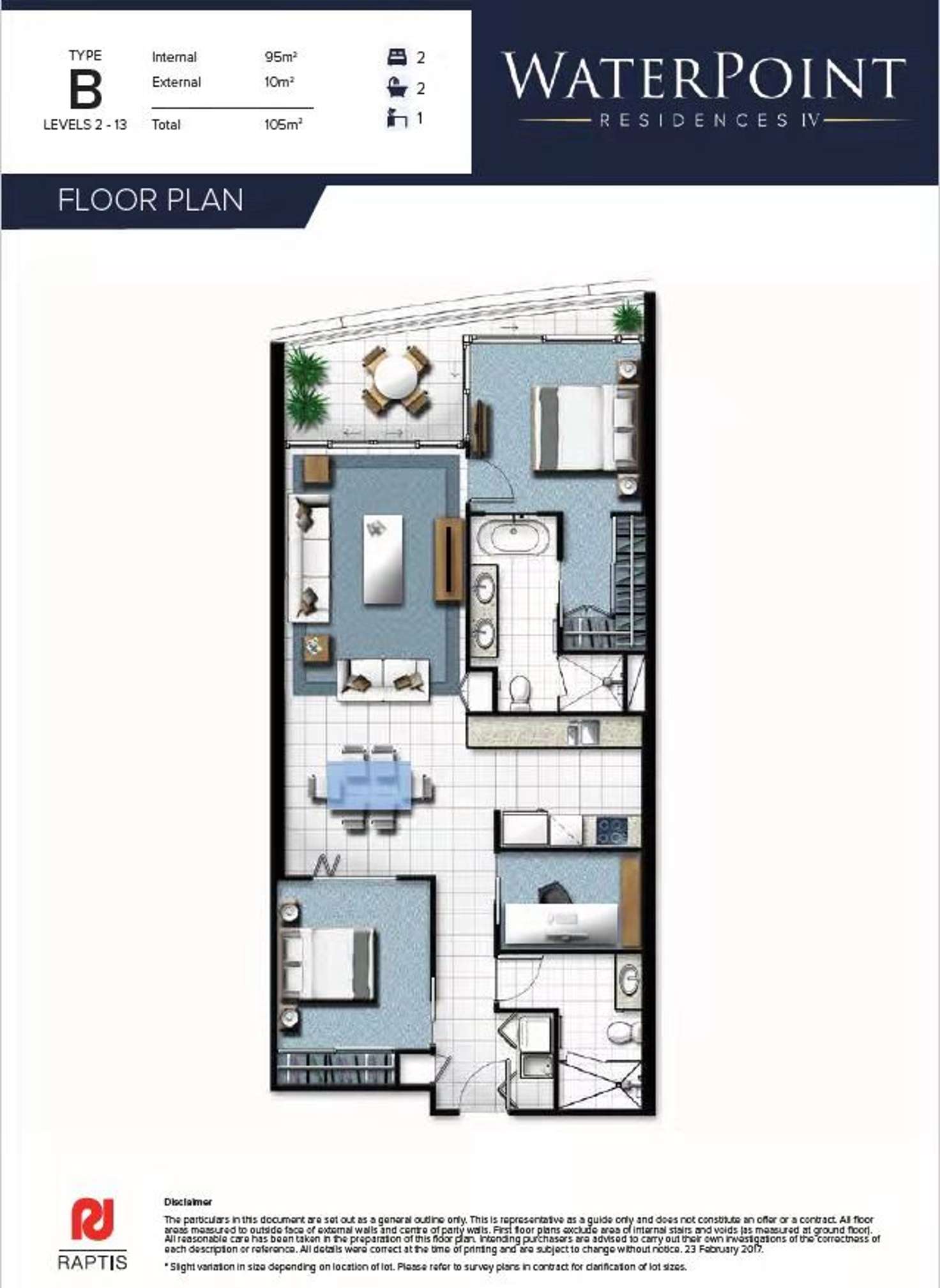 Floorplan of Homely apartment listing, 4502/5 Harbourside Court, Biggera Waters QLD 4216