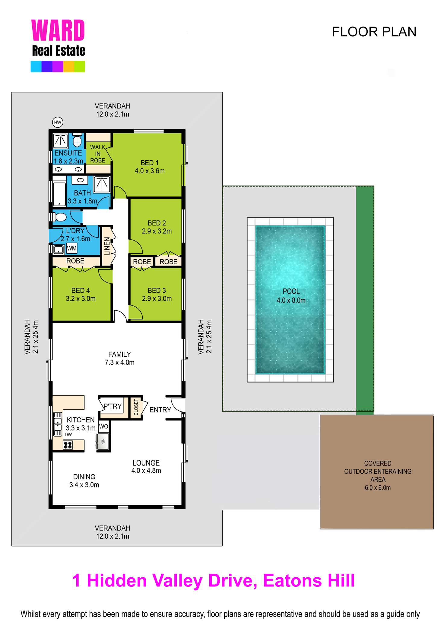 Floorplan of Homely house listing, 1 Hidden Valley Drive, Eatons Hill QLD 4037