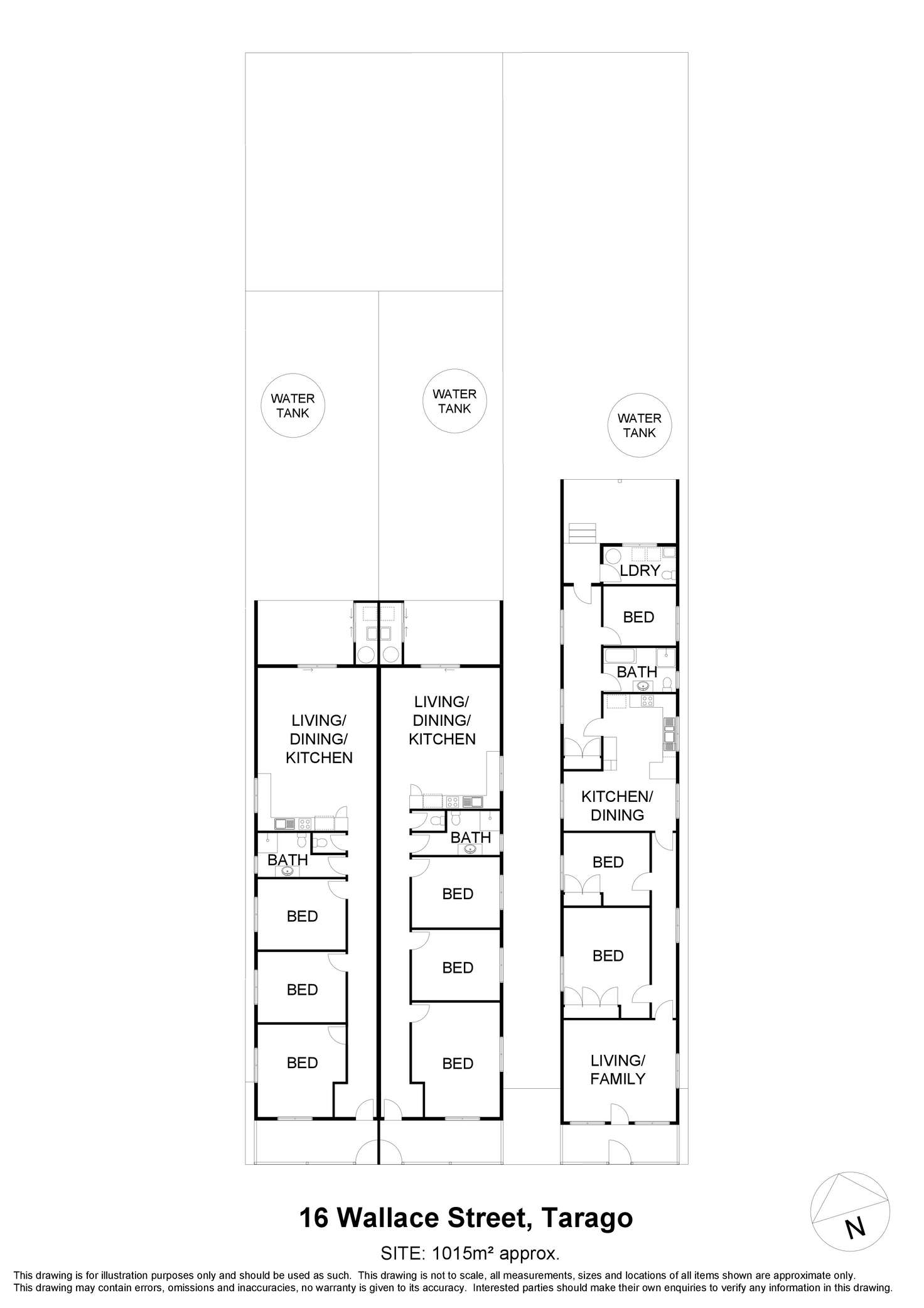 Floorplan of Homely semiDetached listing, 16 Wallace Street, Tarago NSW 2580