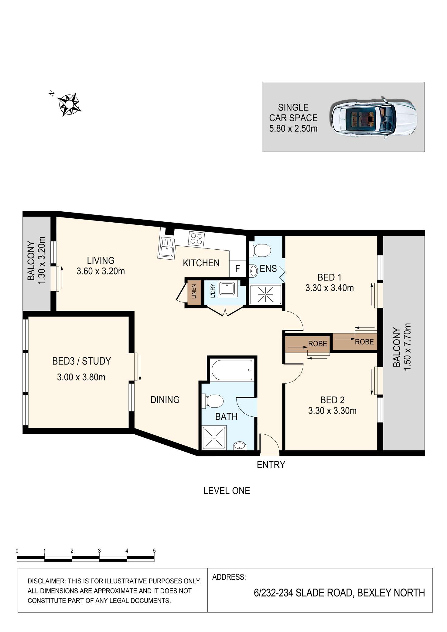 Floorplan of Homely apartment listing, 6/232-234 Slade Road, Bexley North NSW 2207