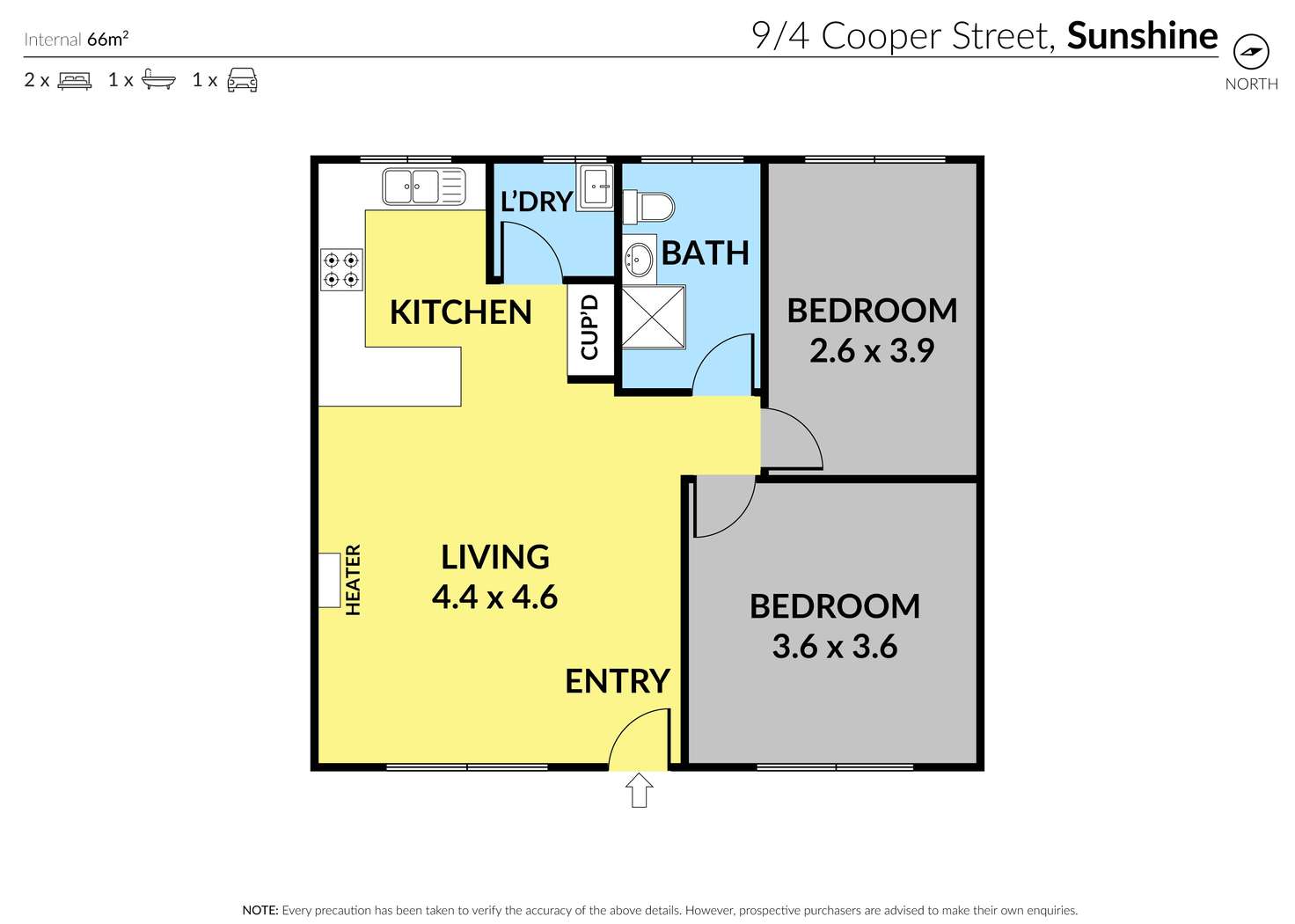 Floorplan of Homely unit listing, 9/4 Cooper Street, Sunshine VIC 3020