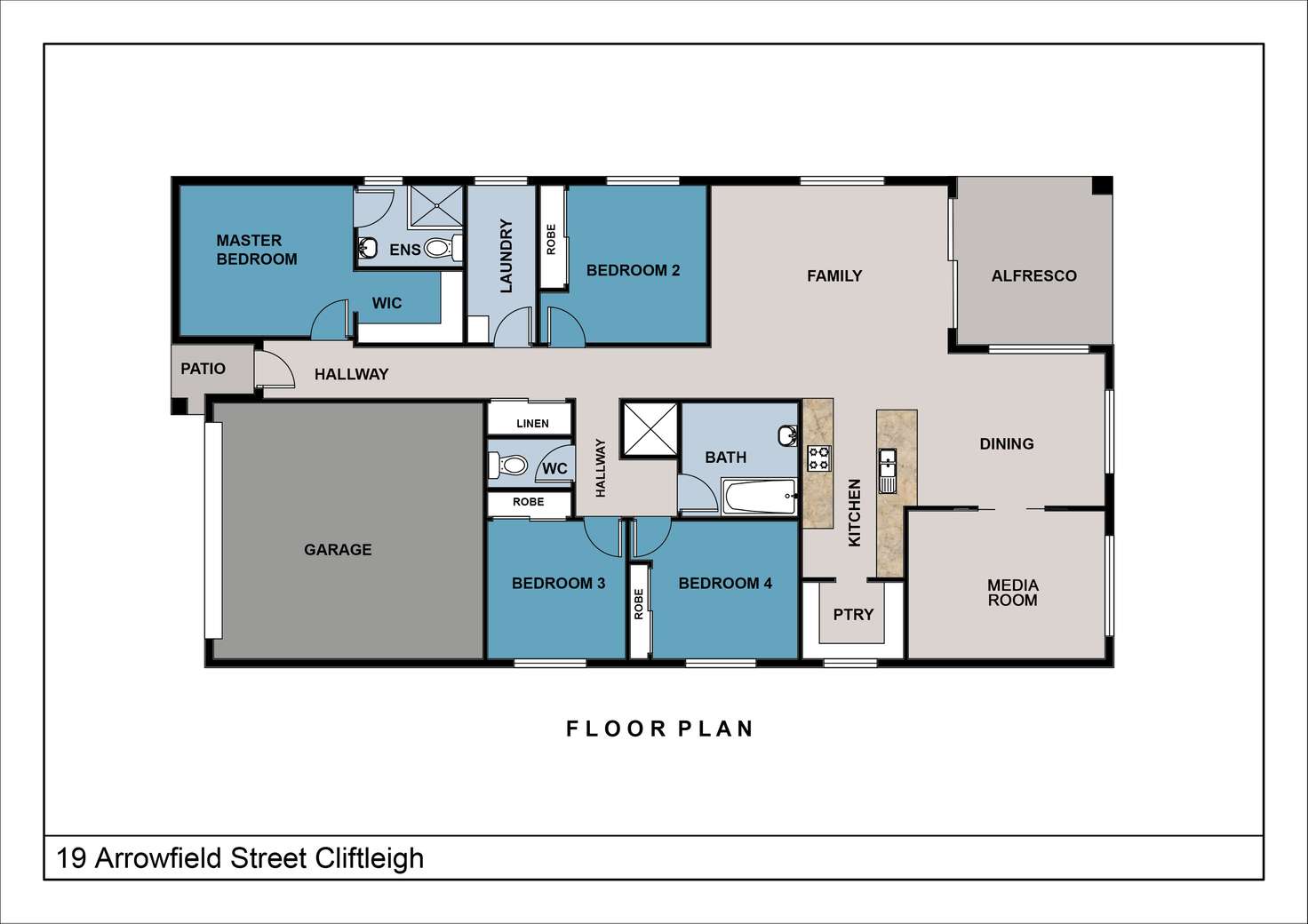 Floorplan of Homely house listing, 19 Arrowfield Street, Cliftleigh NSW 2321