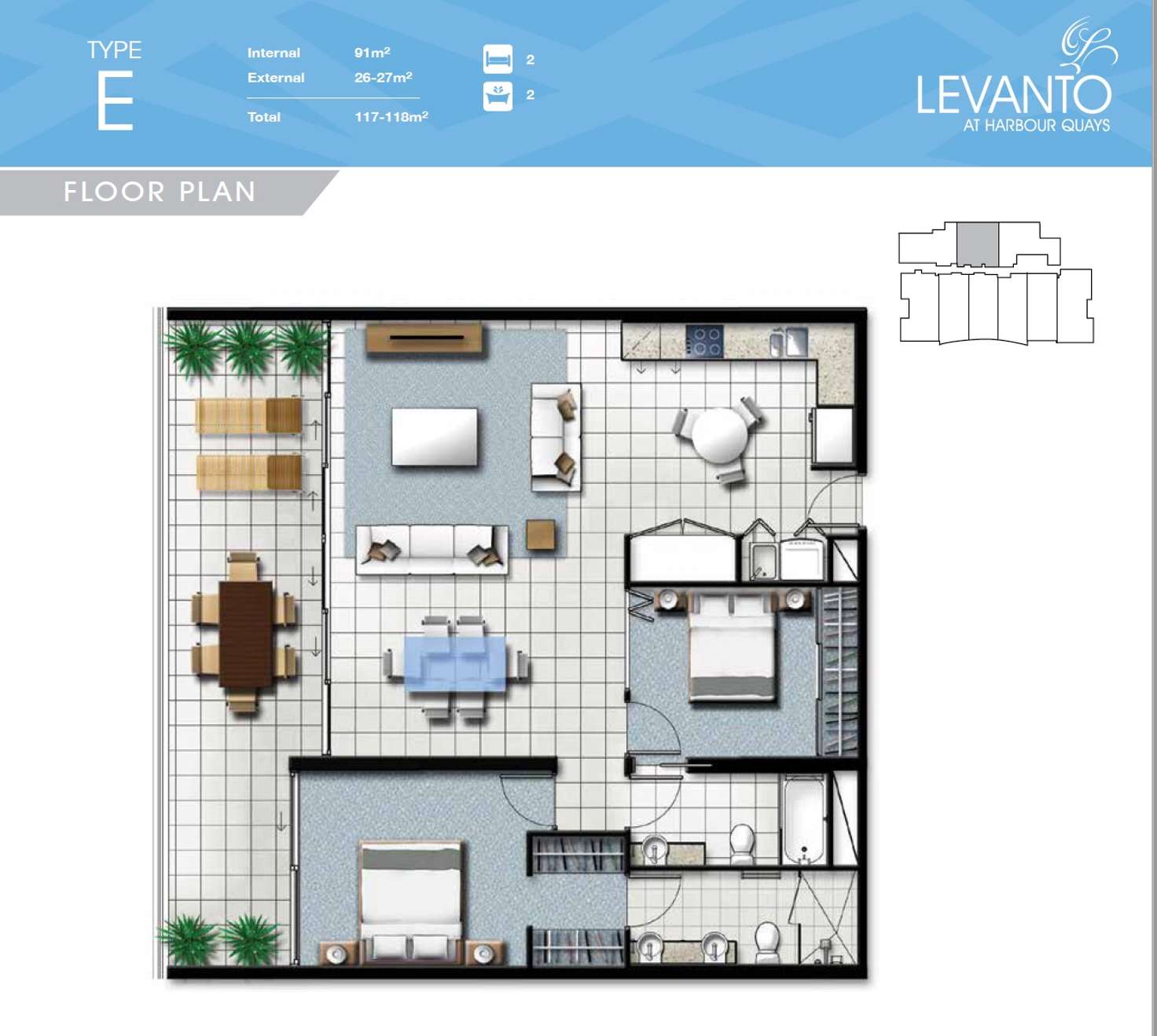 Floorplan of Homely apartment listing, 702/43 Harbour Town Drive, Biggera Waters QLD 4216