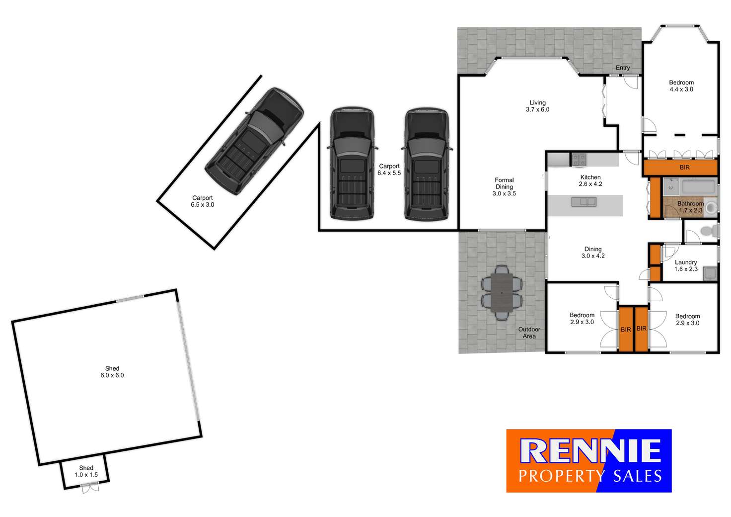 Floorplan of Homely house listing, 45 Spring Court, Morwell VIC 3840