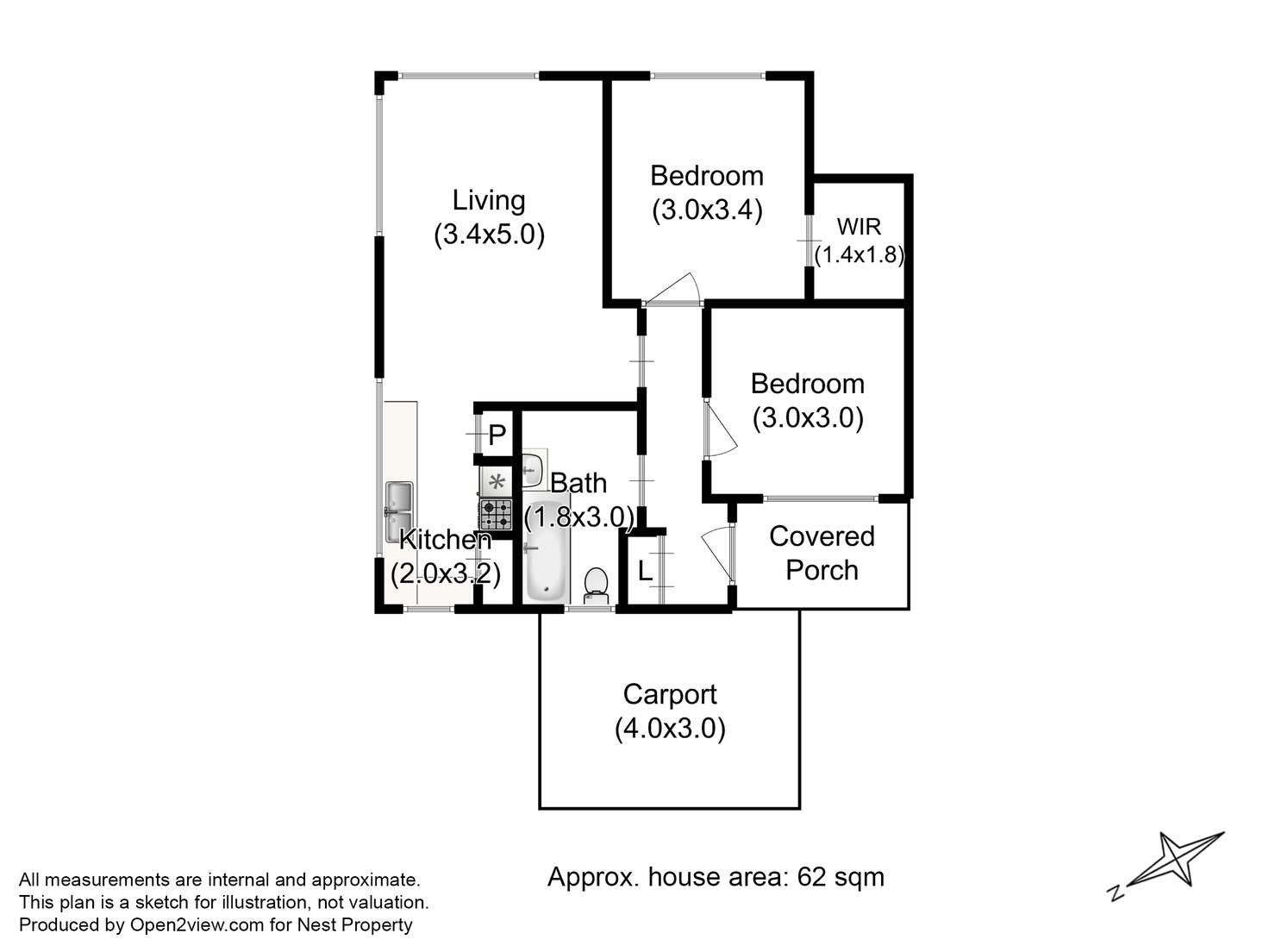 Floorplan of Homely unit listing, 1/26 Osborne Esplanade, Kingston Beach TAS 7050