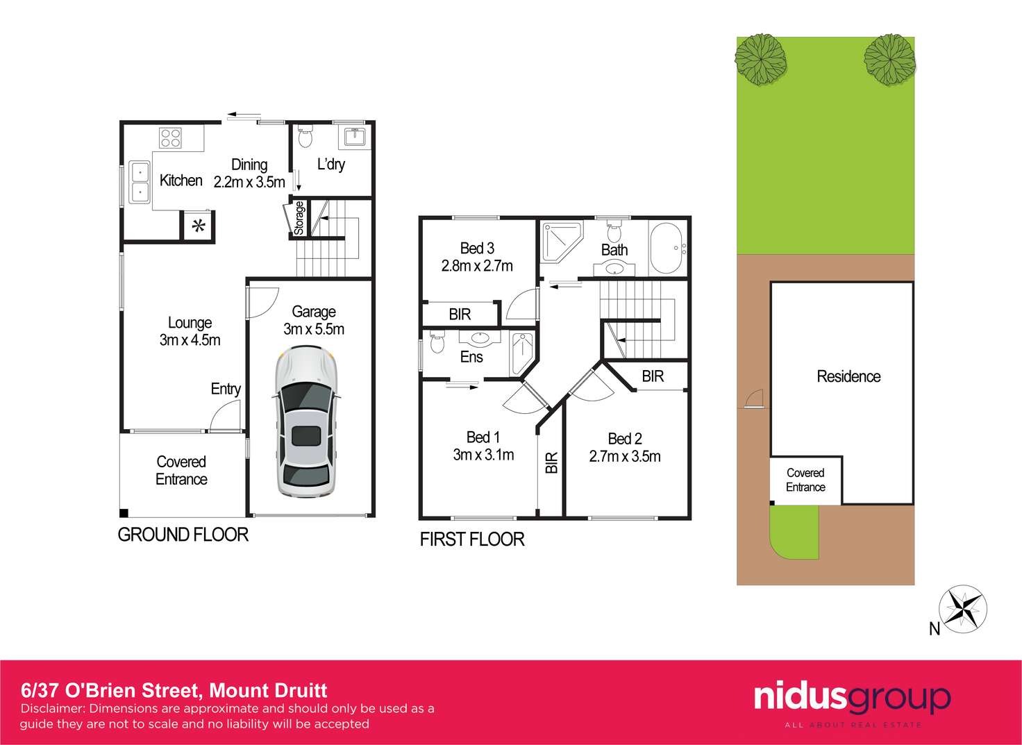 Floorplan of Homely townhouse listing, 6/37 O'Brien Street, Mount Druitt NSW 2770