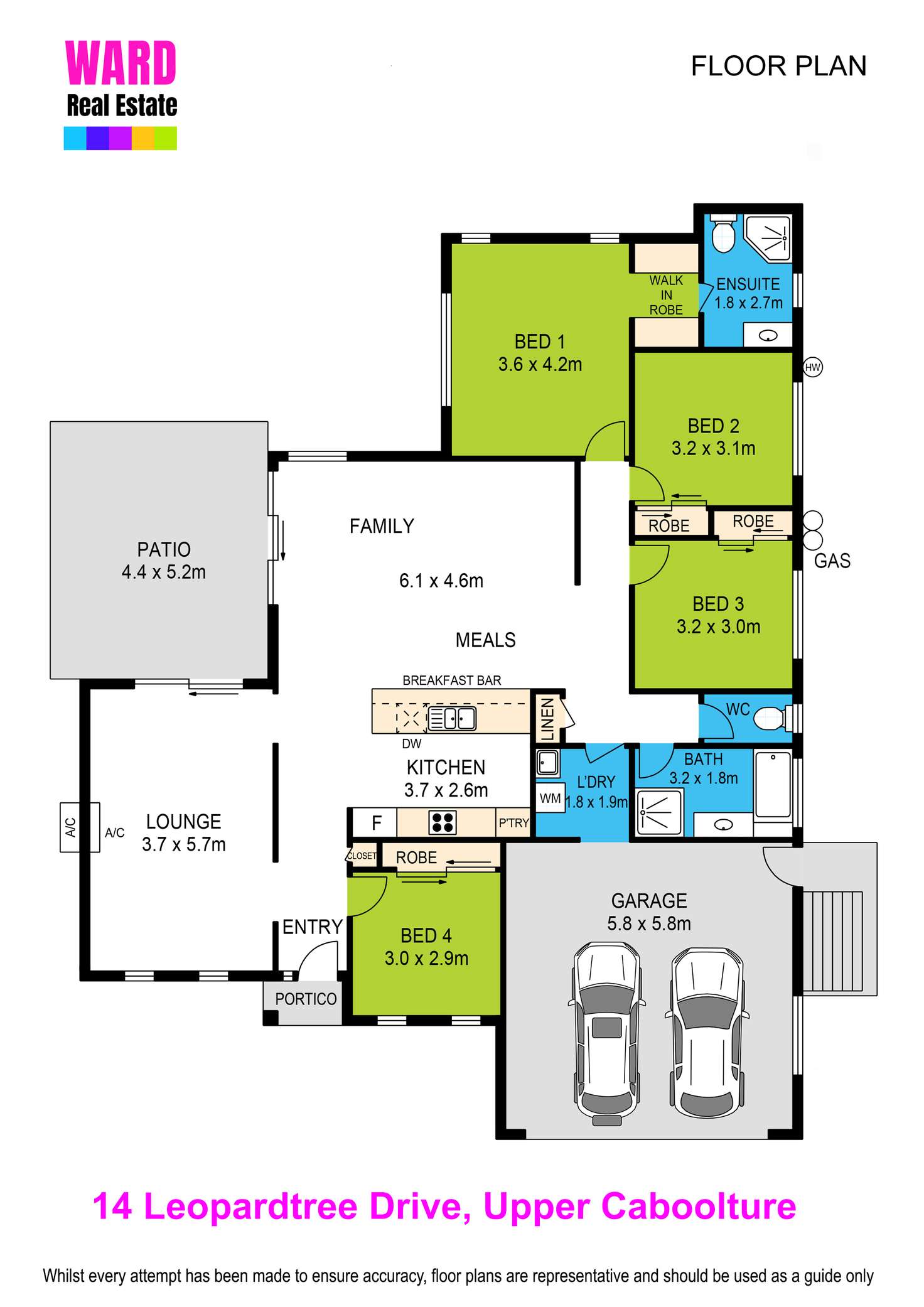 Floorplan of Homely house listing, 14 Leopardtree Drive, Upper Caboolture QLD 4510