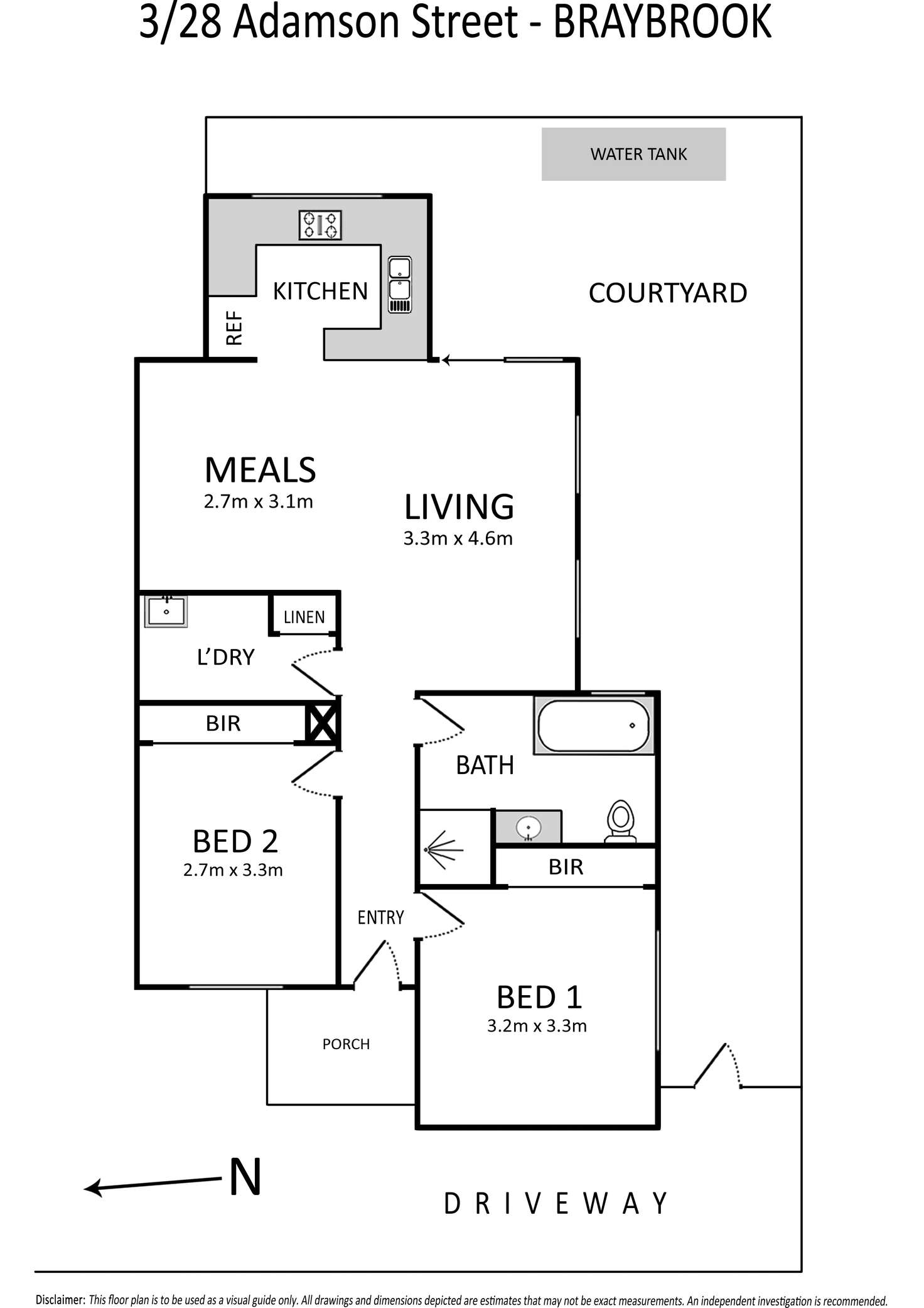 Floorplan of Homely unit listing, 3/28 Adamson Street, Braybrook VIC 3019