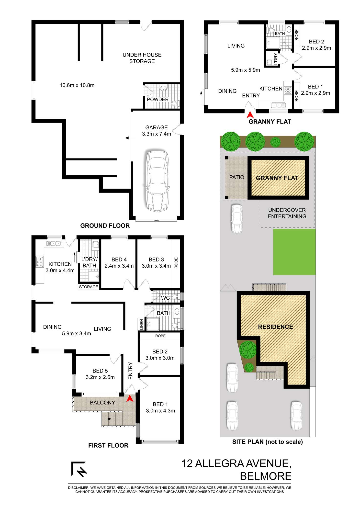 Floorplan of Homely house listing, 12 Allegra Avenue, Belmore NSW 2192