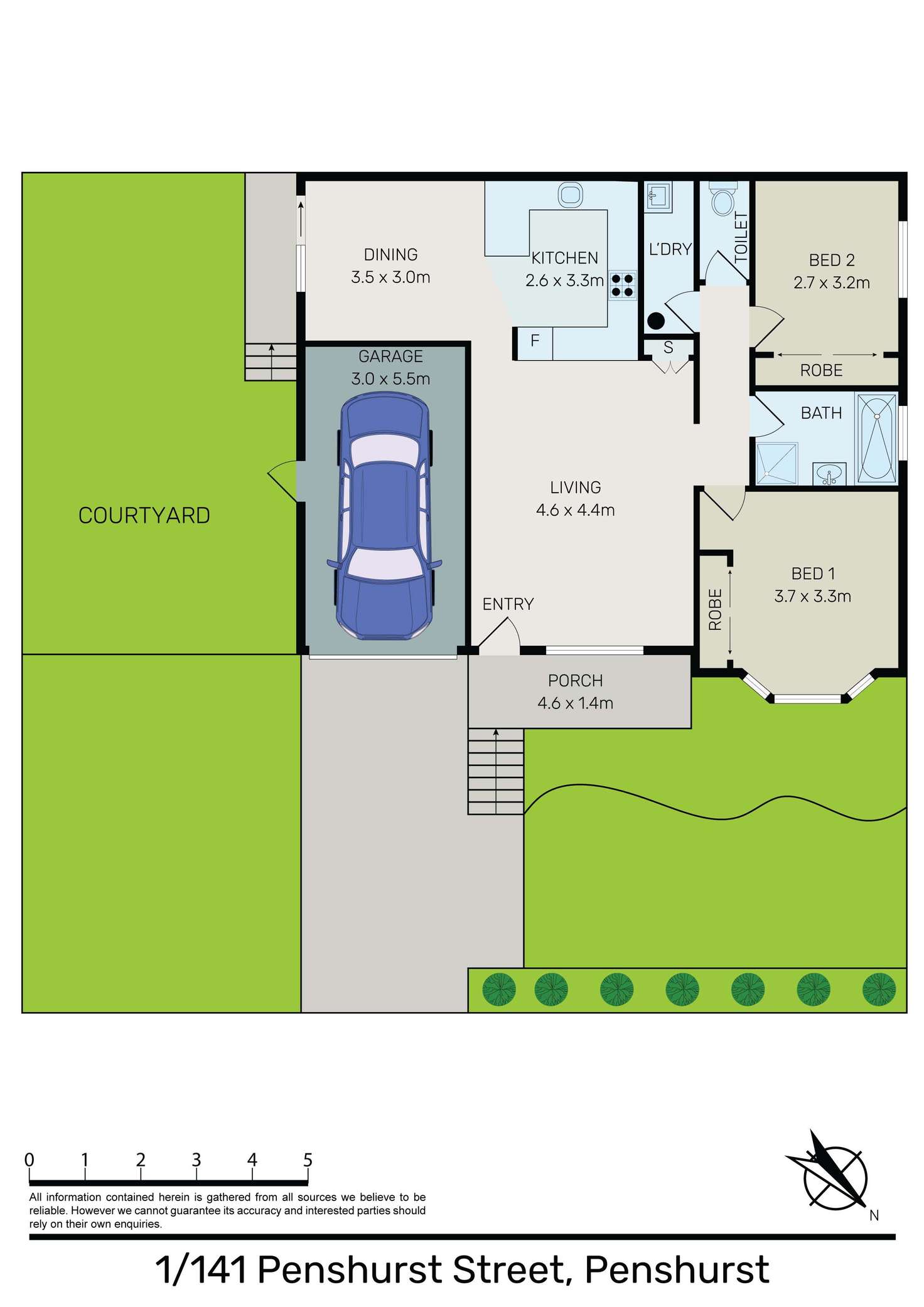 Floorplan of Homely villa listing, 1/141 Penshurst Street, Penshurst NSW 2222