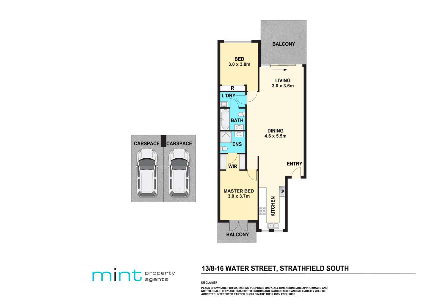 Floorplan of Homely apartment listing, 13/8-16 Water Street, Strathfield South NSW 2136