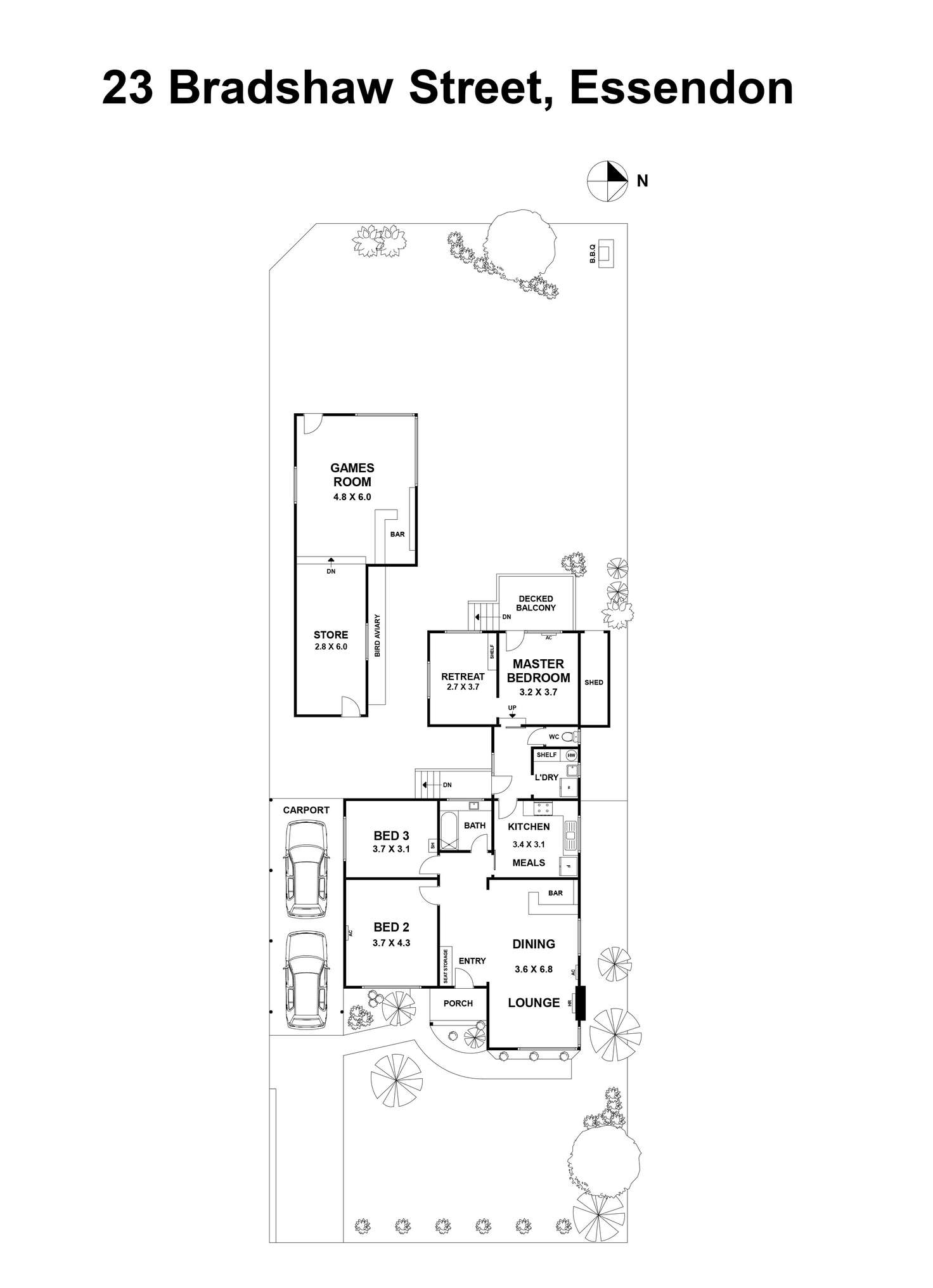 Floorplan of Homely house listing, 23 Bradshaw Street, Essendon VIC 3040