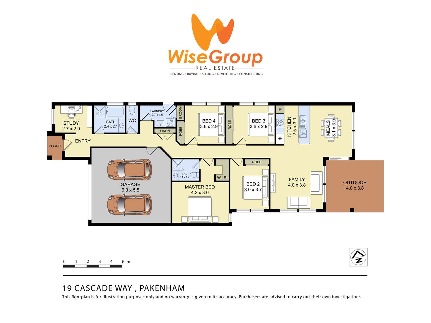Floorplan of Homely house listing, 19 Cascade Way, Pakenham VIC 3810