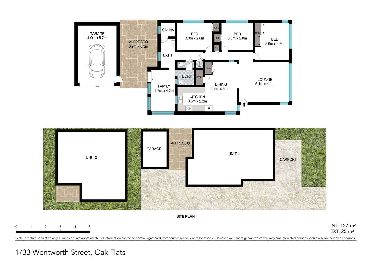 Floorplan of Homely house listing, 1/33 Wentworth Street, Oak Flats NSW 2529
