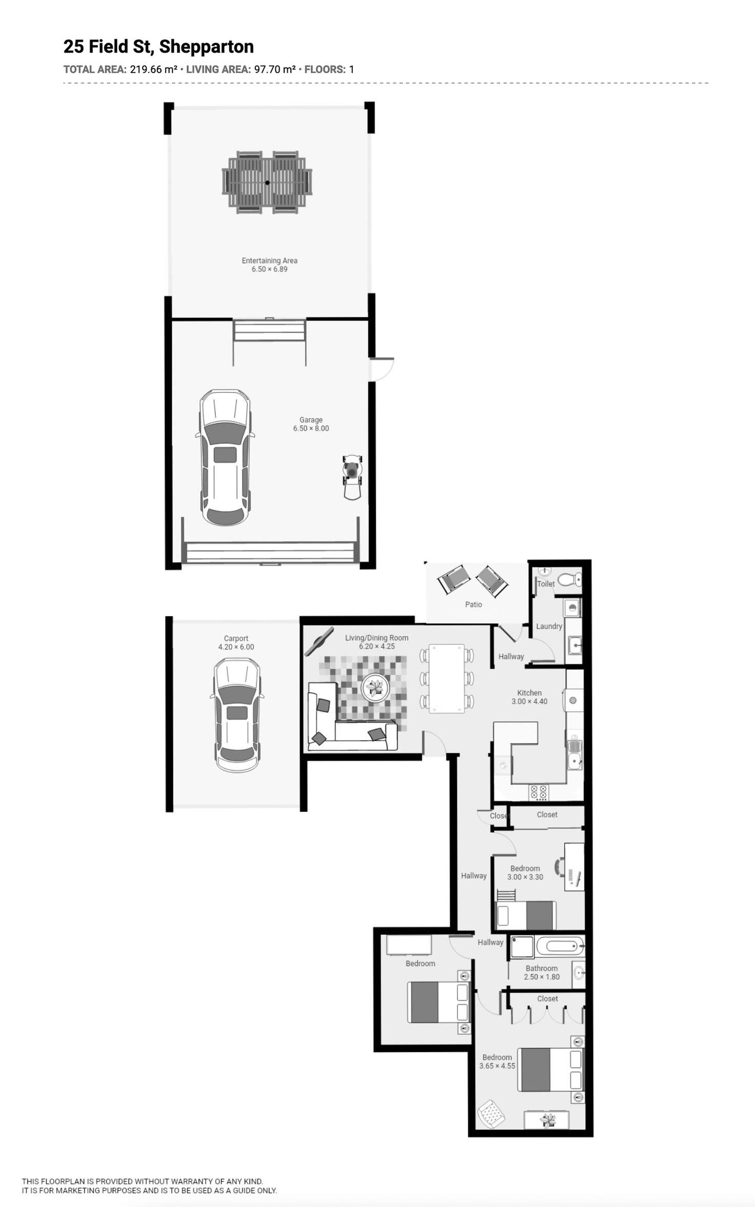 Floorplan of Homely house listing, 25 Field Street, Shepparton VIC 3630