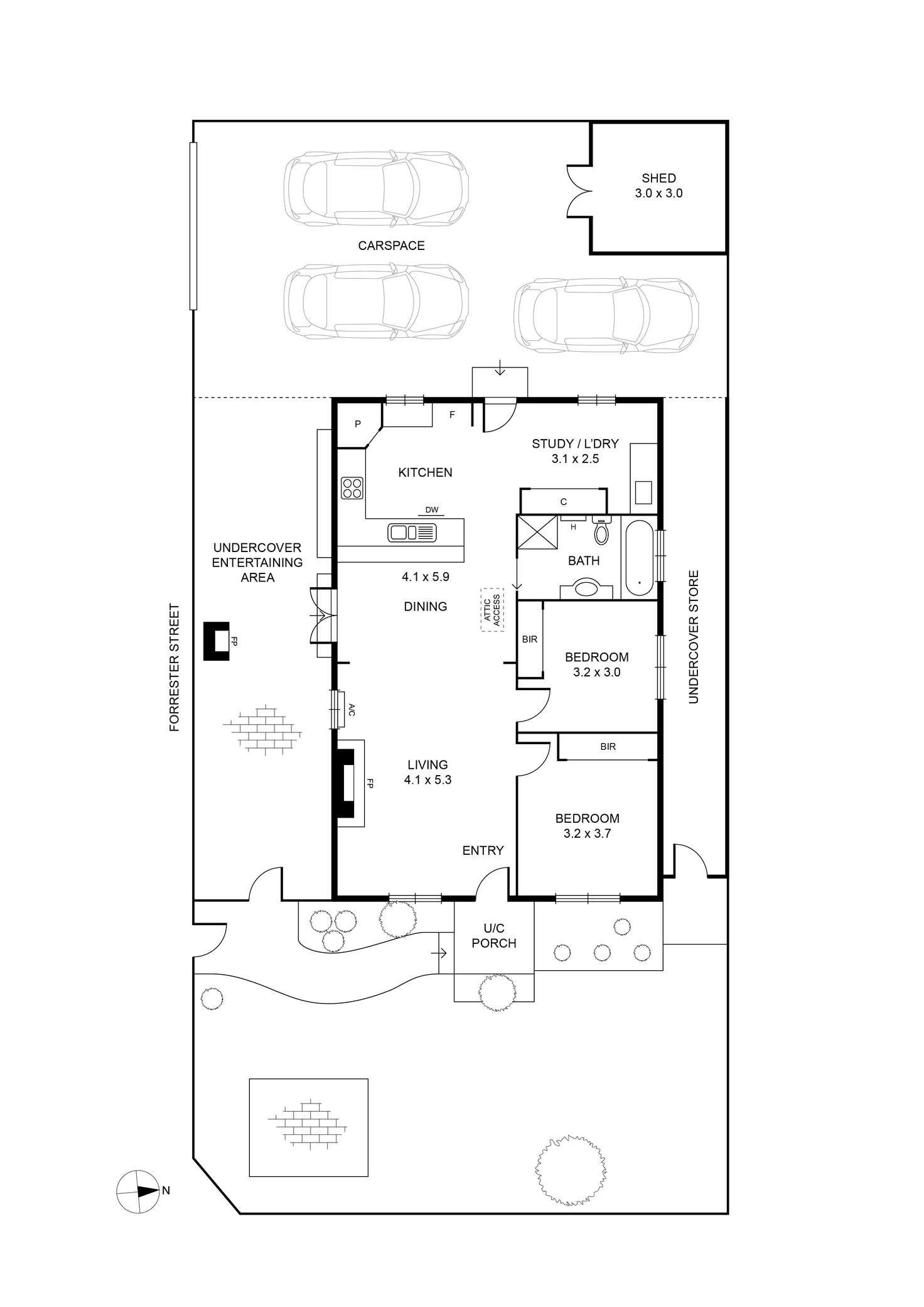 Floorplan of Homely house listing, 13 Lyon Street, Essendon VIC 3040