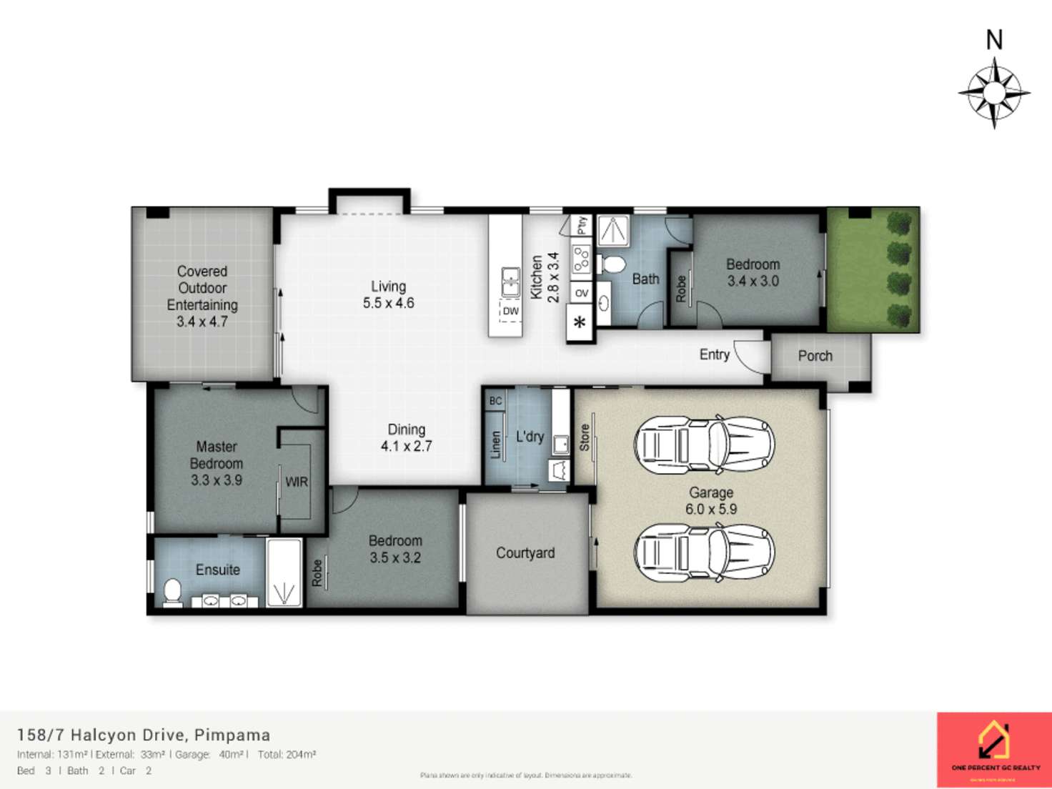 Floorplan of Homely retirement listing, 158/7 Halcyon Drive, Pimpama QLD 4209
