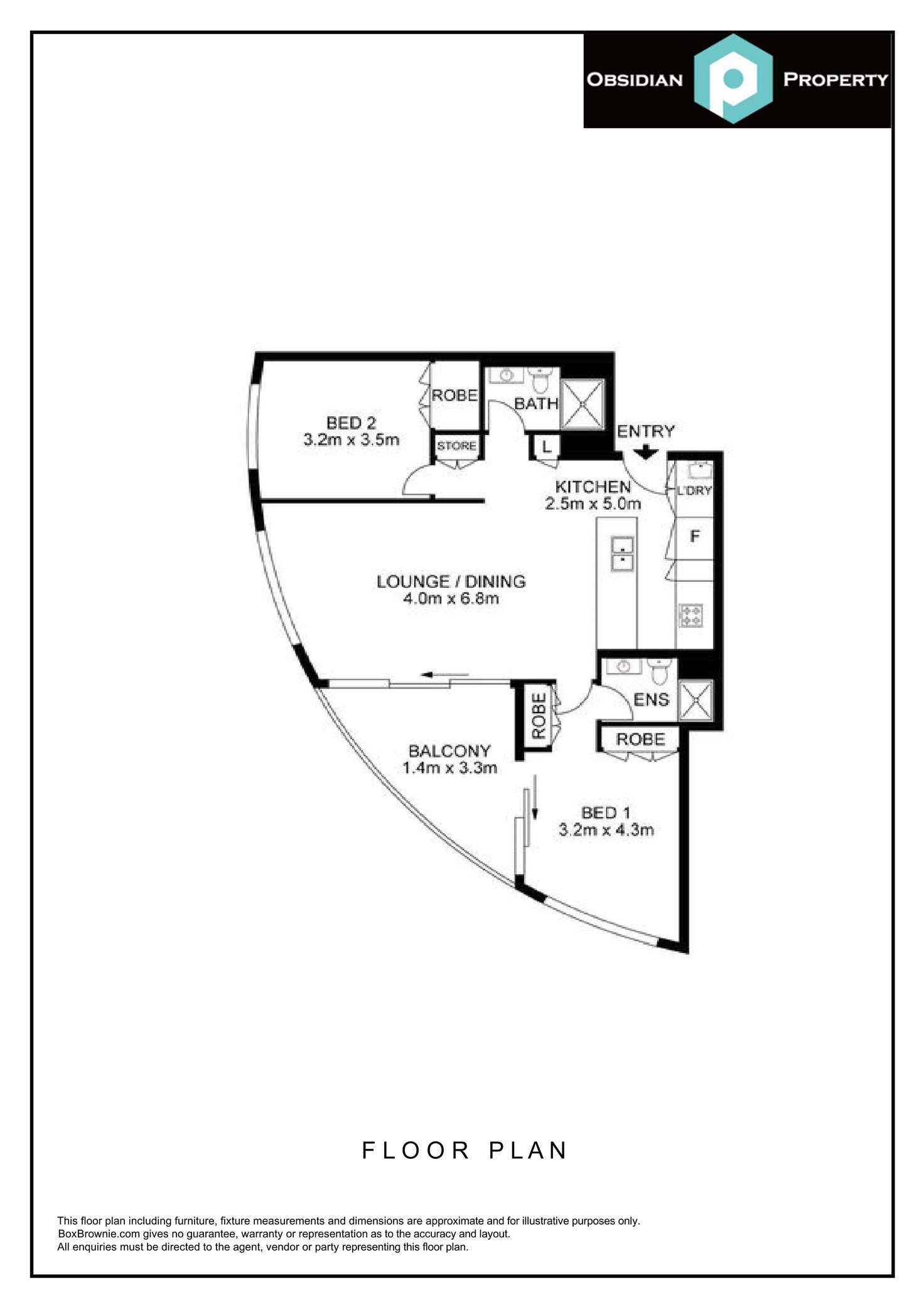 Floorplan of Homely apartment listing, 1107/6 Ebsworth Street, Zetland NSW 2017