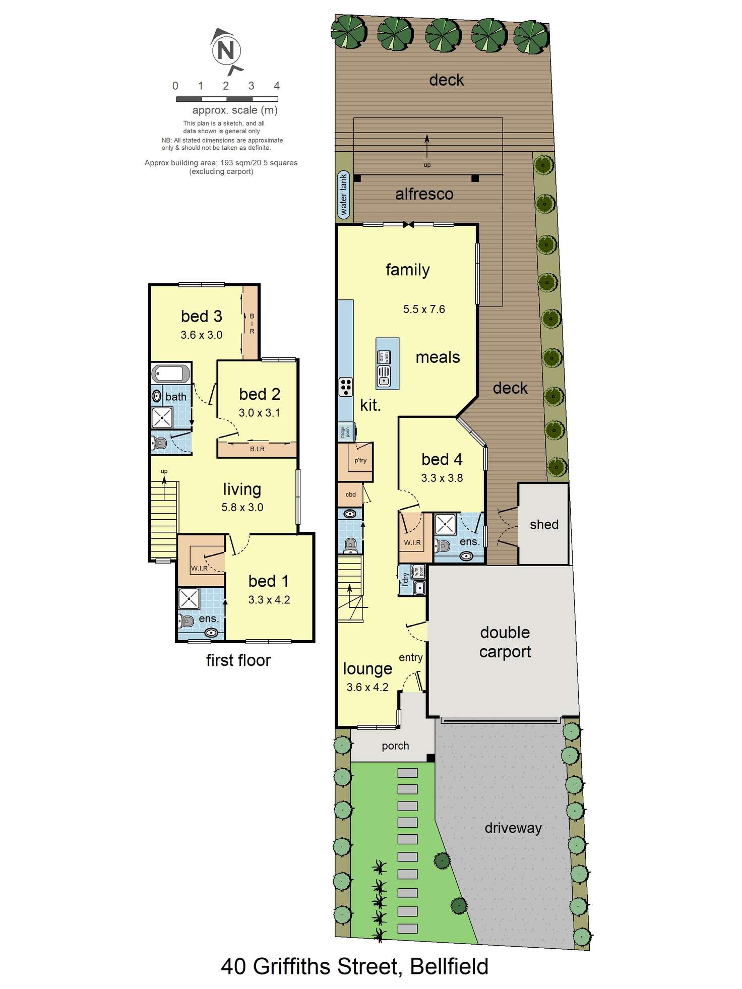 Floorplan of Homely house listing, 40 Griffiths Street, Bellfield VIC 3081