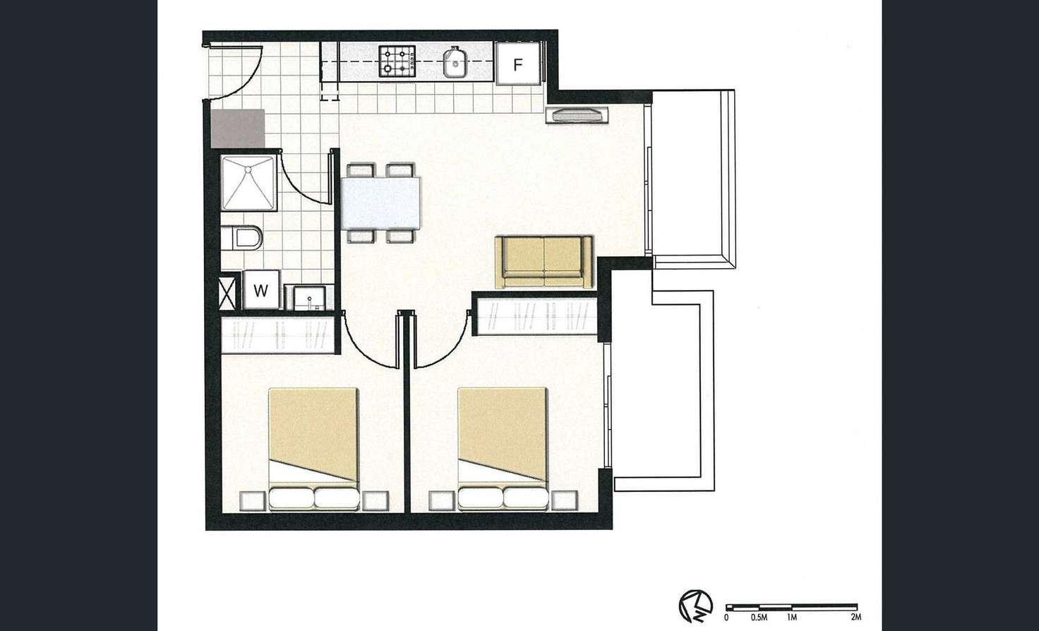 Floorplan of Homely apartment listing, 3408/5 Sutherland Street, Melbourne VIC 3000