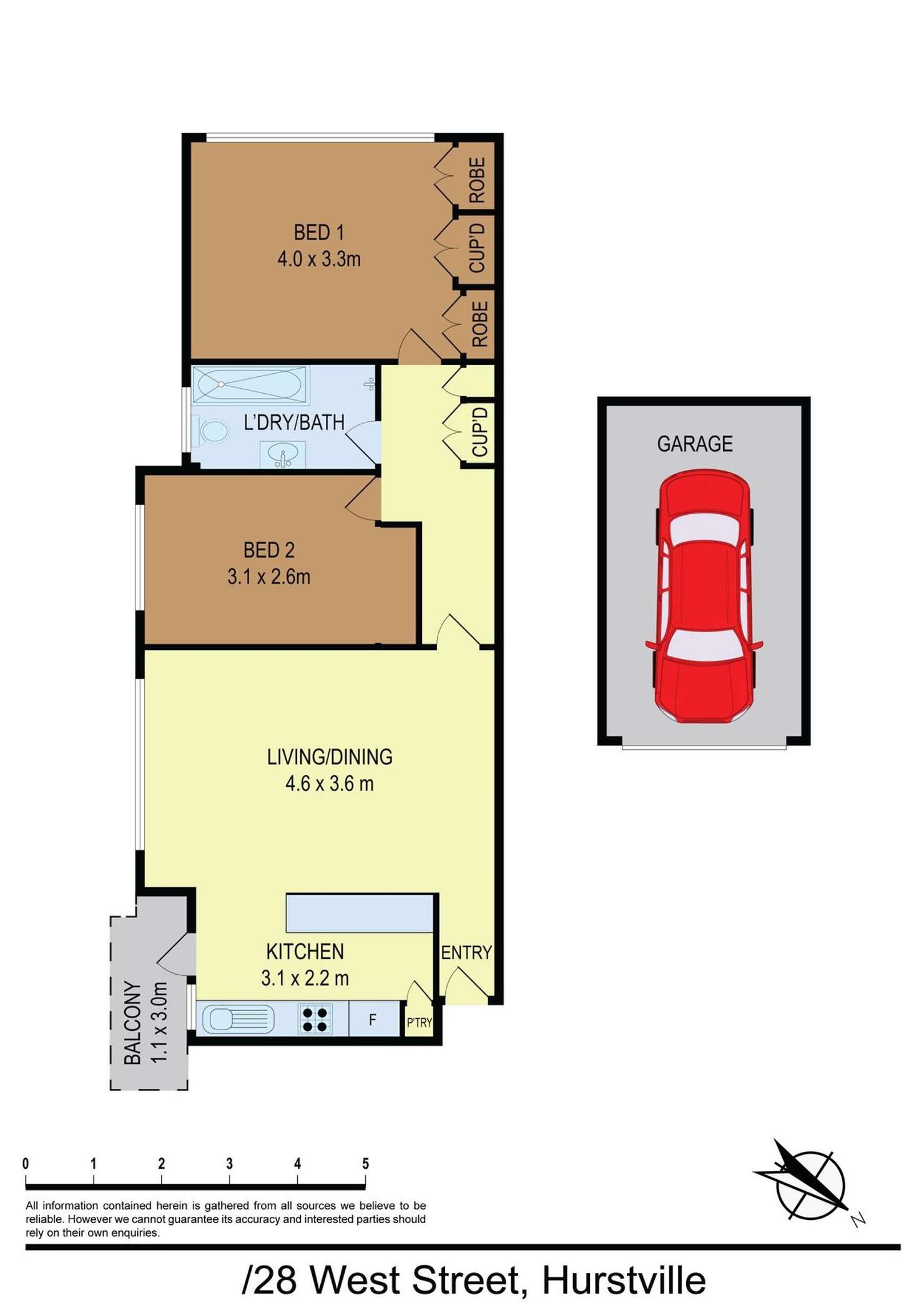 Floorplan of Homely unit listing, 4/28 West St, Hurstville NSW 2220