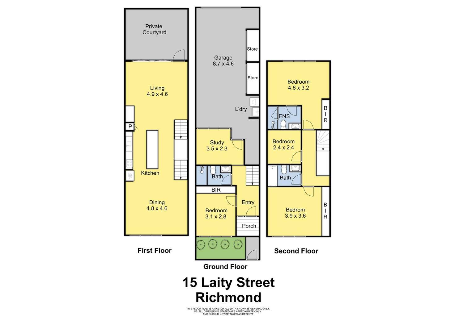 Floorplan of Homely townhouse listing, 15 Laity Street, Richmond VIC 3121