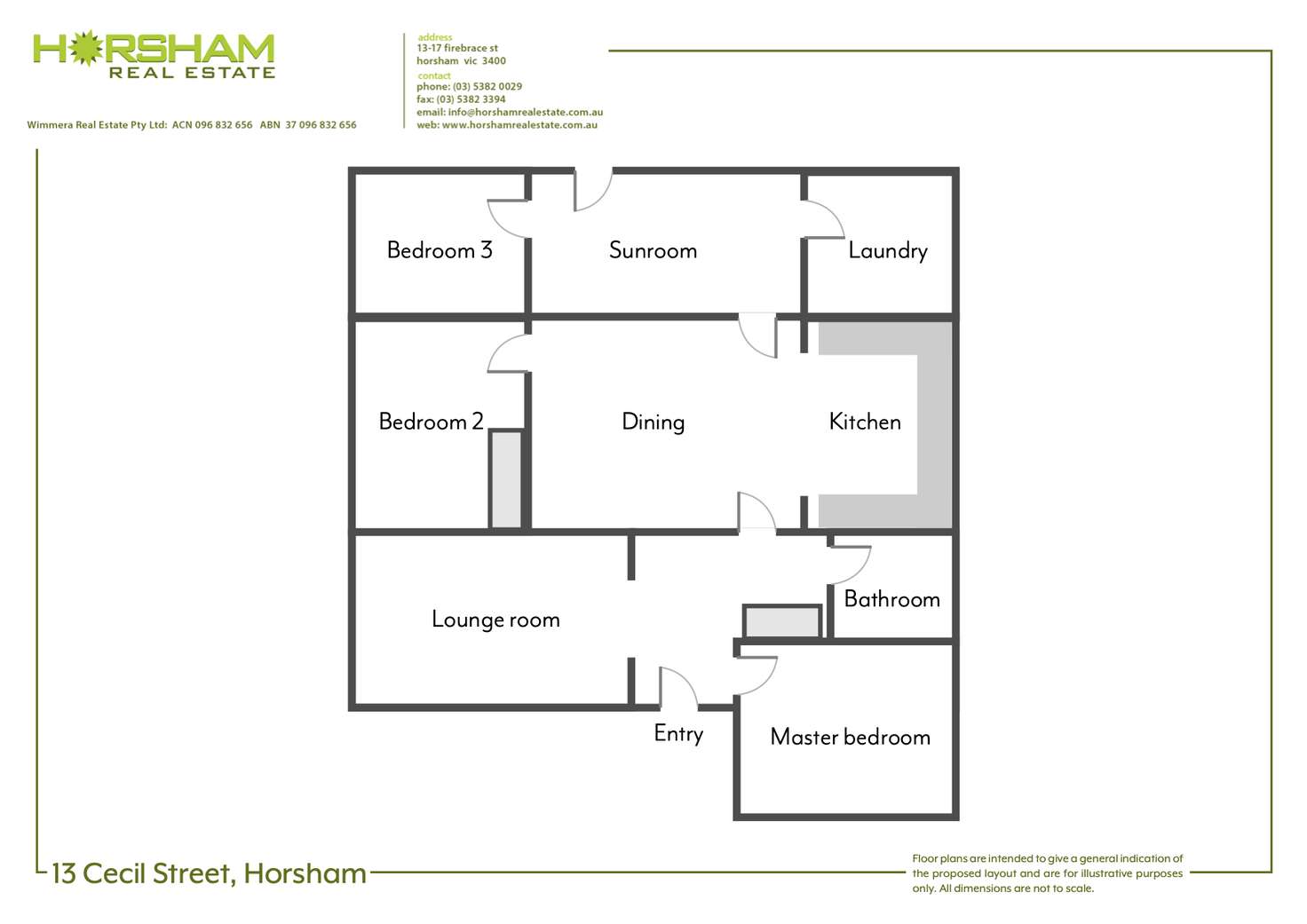 Floorplan of Homely house listing, 13 Cecil Street, Horsham VIC 3400