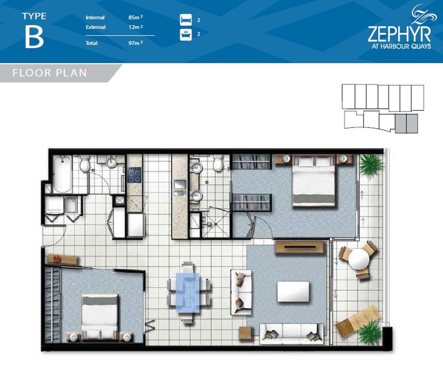 Floorplan of Homely apartment listing, 201/15 Compass Drive, Biggera Waters QLD 4216
