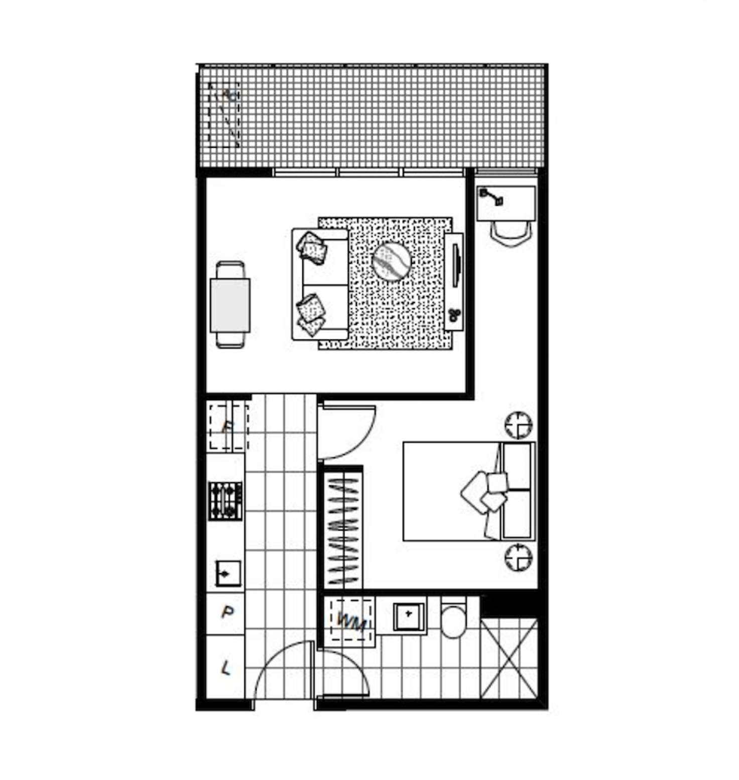 Floorplan of Homely apartment listing, 215/6 Clarkson Court, Clayton VIC 3168
