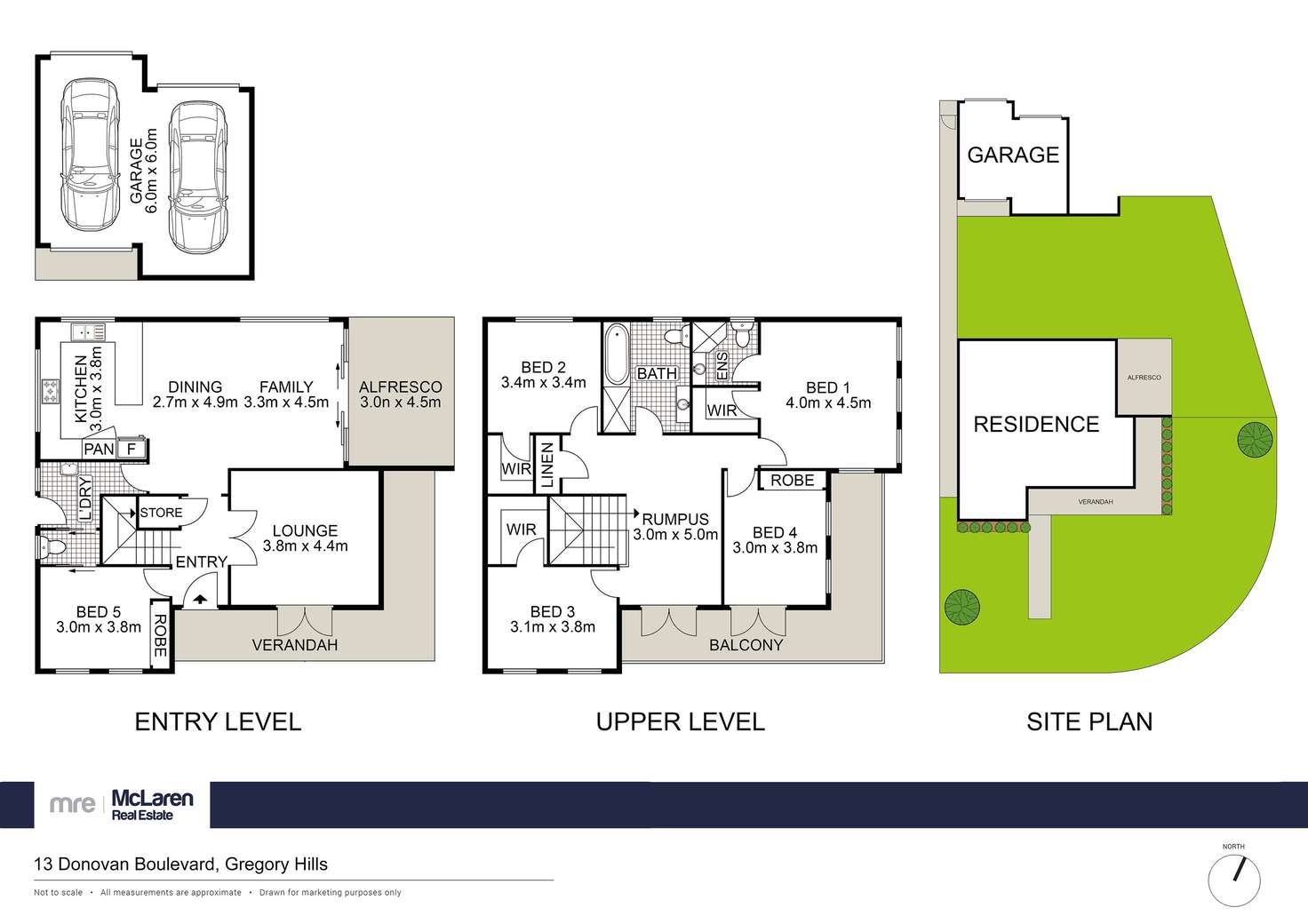 Floorplan of Homely house listing, 13 Donovan Boulevard, Gregory Hills NSW 2557