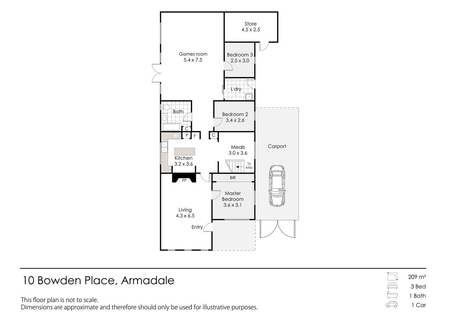Floorplan of Homely house listing, 10 Bowden Place, Armadale WA 6112