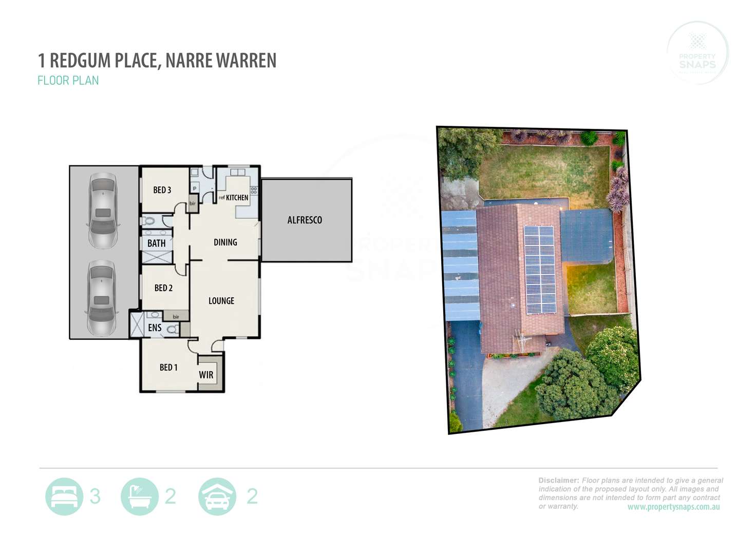 Floorplan of Homely house listing, 1 Redgum Place, Narre Warren VIC 3805