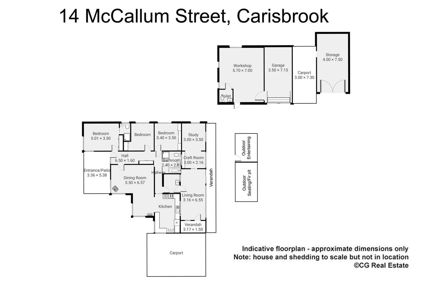 Floorplan of Homely house listing, 14 McCallum Street, Carisbrook VIC 3464