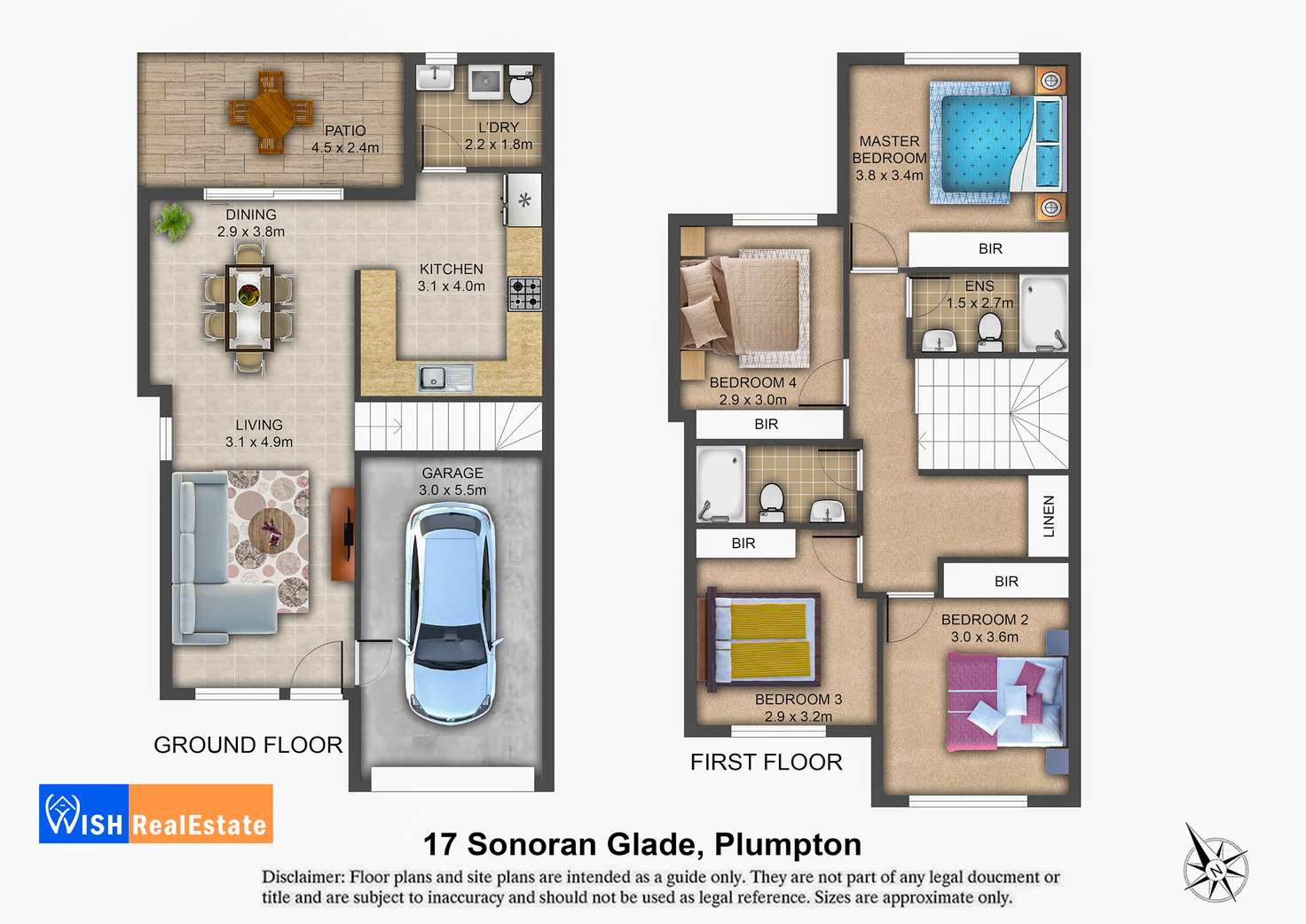 Floorplan of Homely townhouse listing, 17 Sonoran Glade, Plumpton NSW 2761