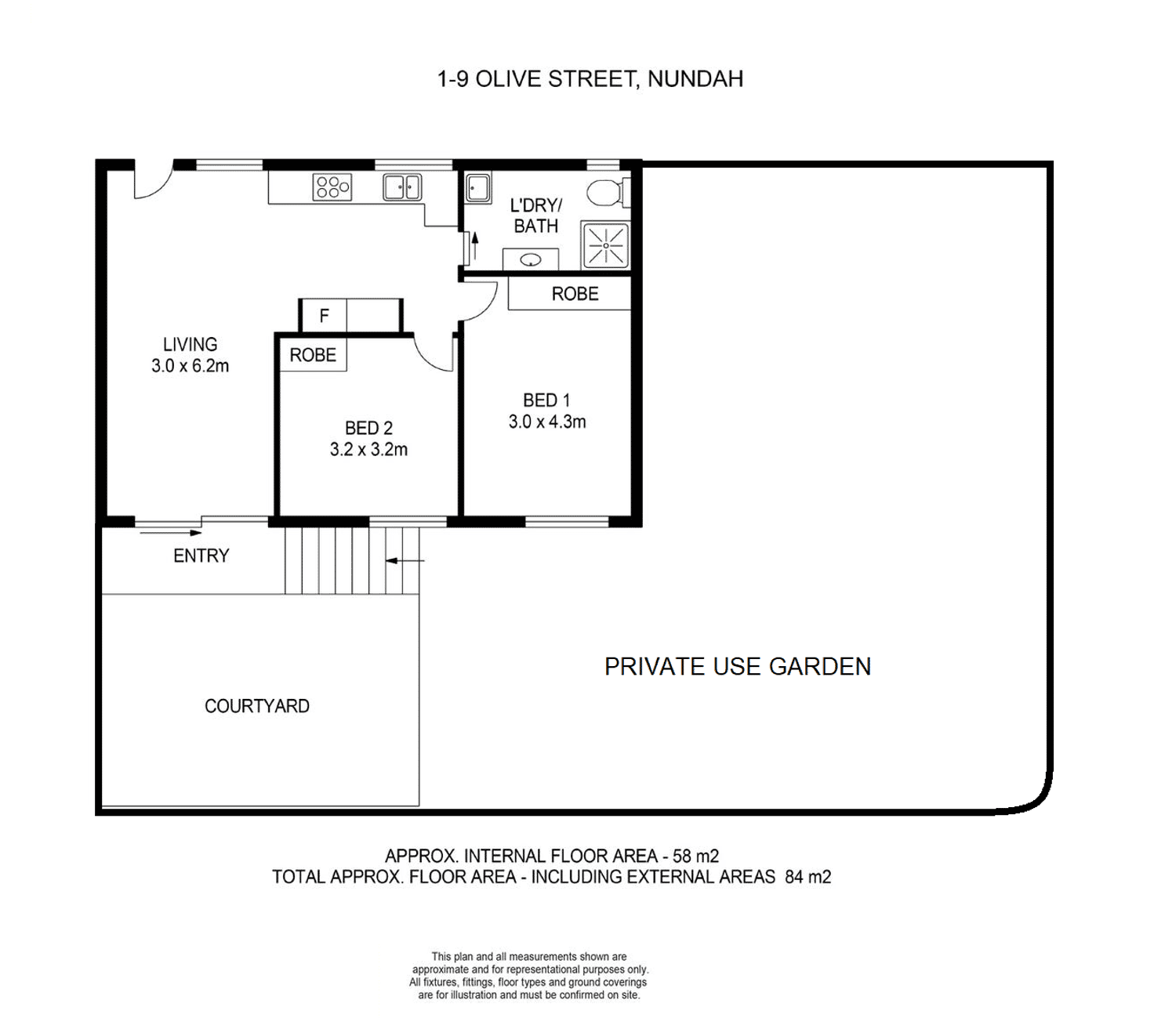 Floorplan of Homely unit listing, 1/9 Olive Street, Nundah QLD 4012