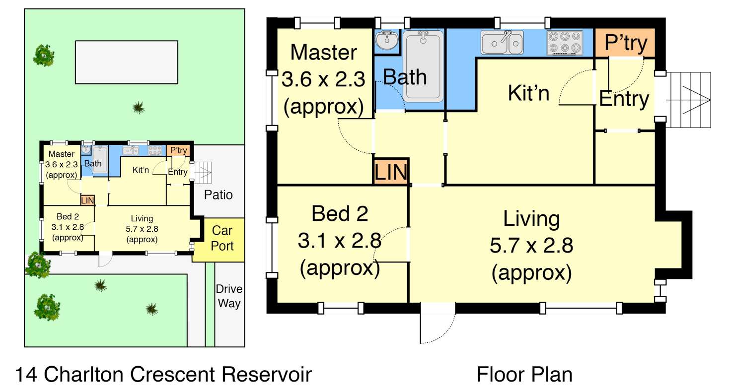 Floorplan of Homely house listing, 14 Charlton Crescent, Reservoir VIC 3073