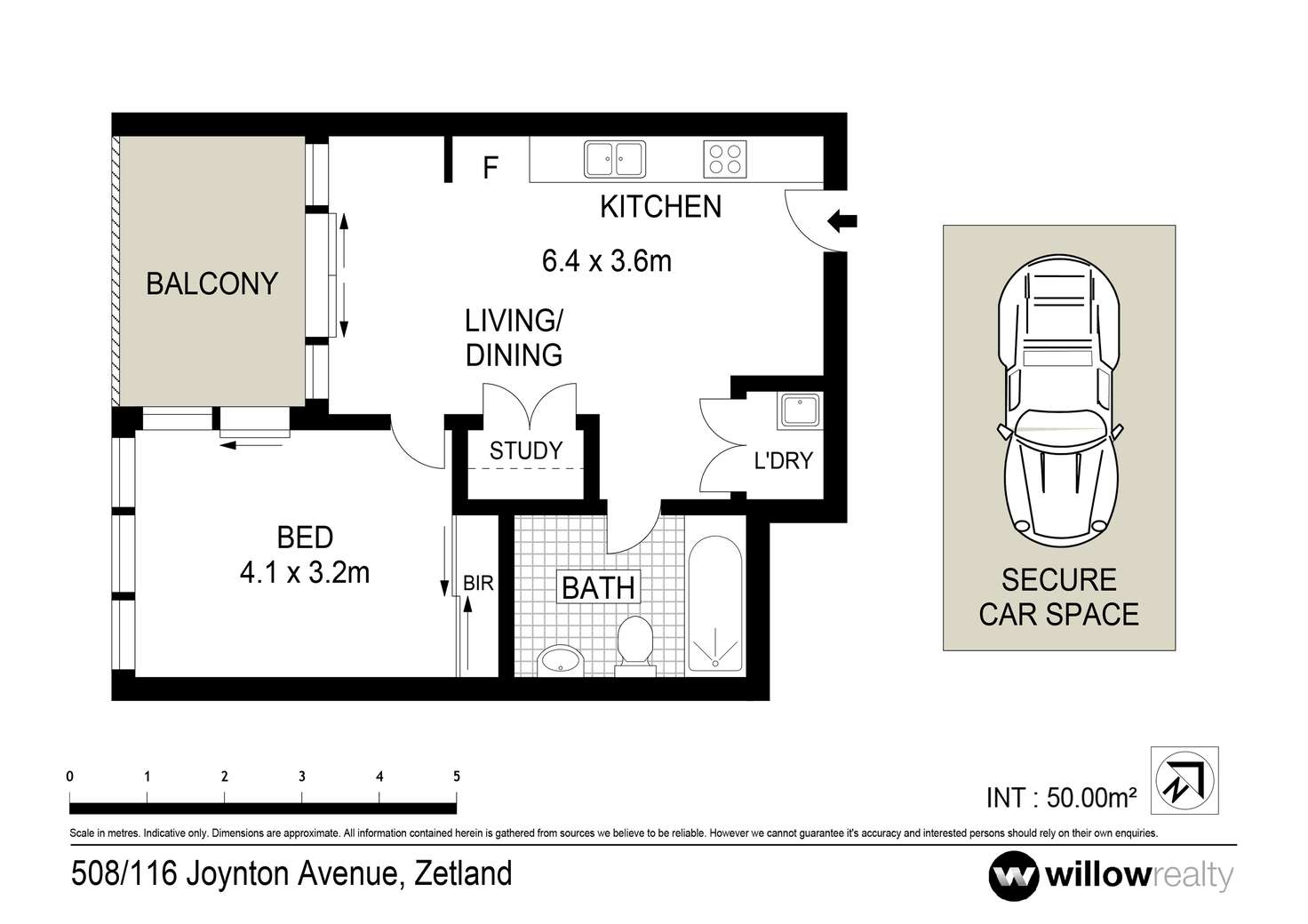 Floorplan of Homely apartment listing, 508/116 Joynton Avenue, Zetland NSW 2017