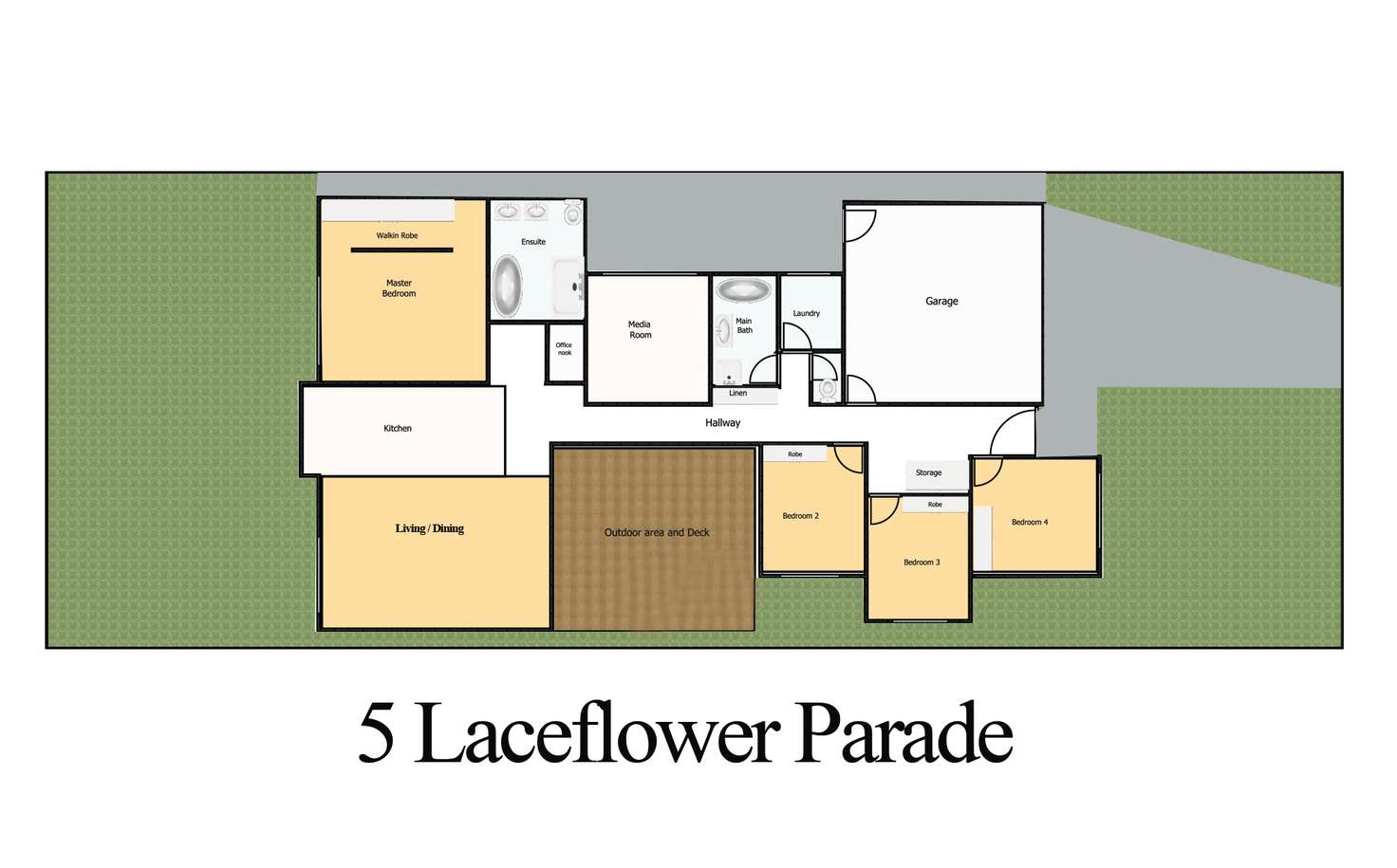 Floorplan of Homely house listing, 5 Laceflower Parade, Casuarina NSW 2487