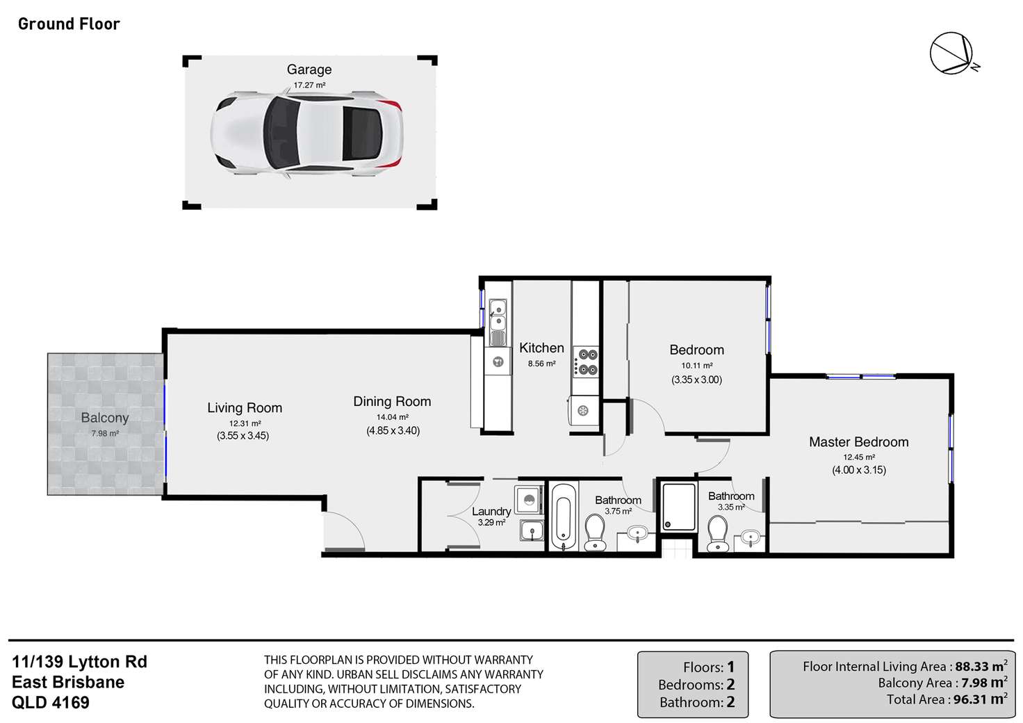 Floorplan of Homely unit listing, 11/139 Lytton Road, East Brisbane QLD 4169