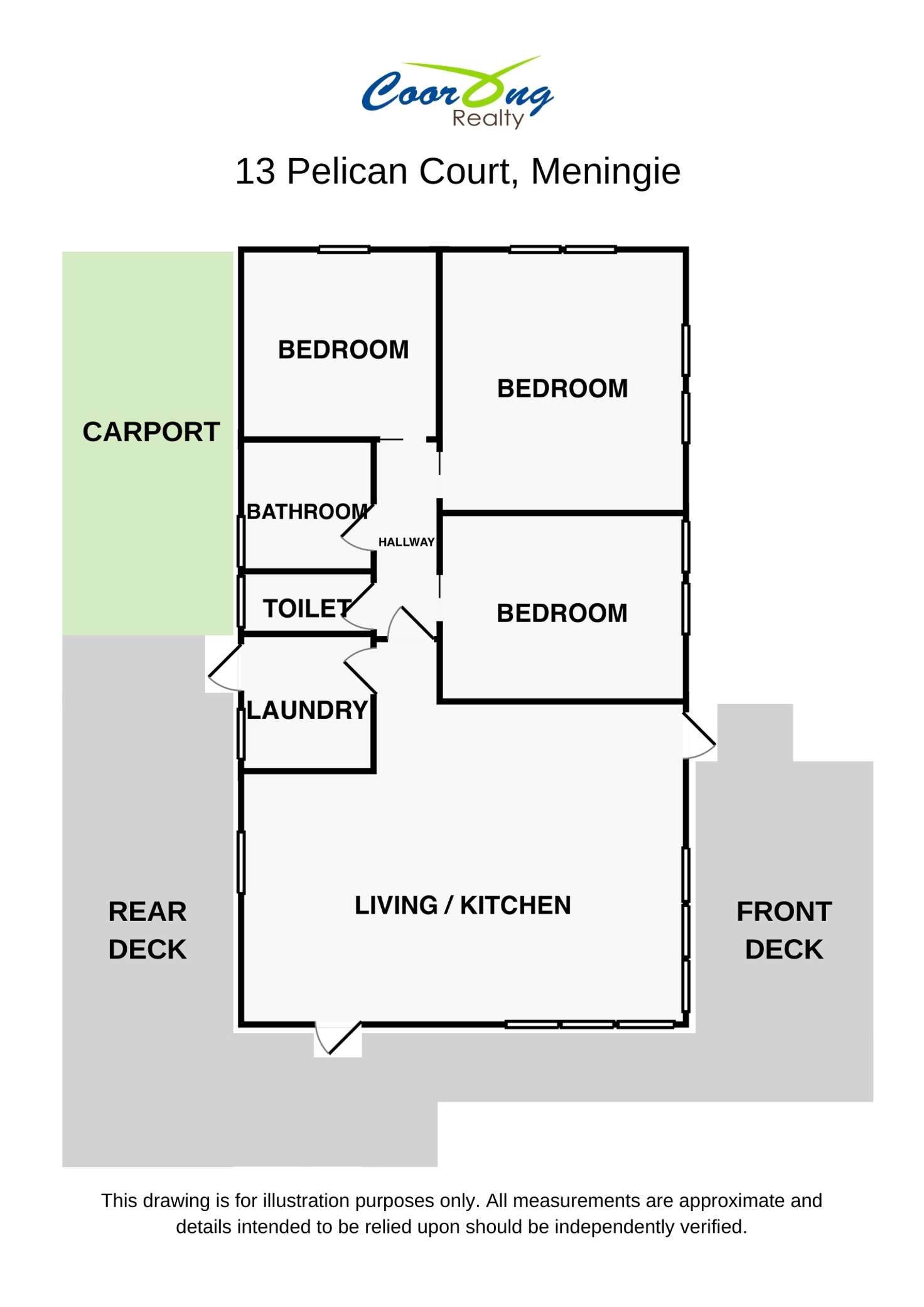 Floorplan of Homely house listing, 13 Pelican Court, Meningie SA 5264