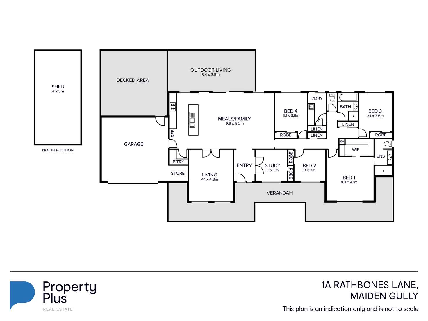 Floorplan of Homely house listing, 1A Rathbones Lane, Maiden Gully VIC 3551