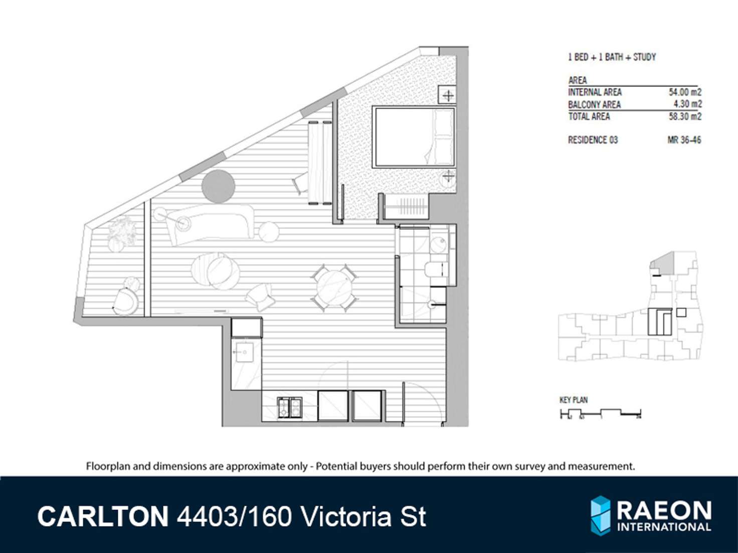 Floorplan of Homely apartment listing, 4403/160 Victoria Street, Carlton VIC 3053