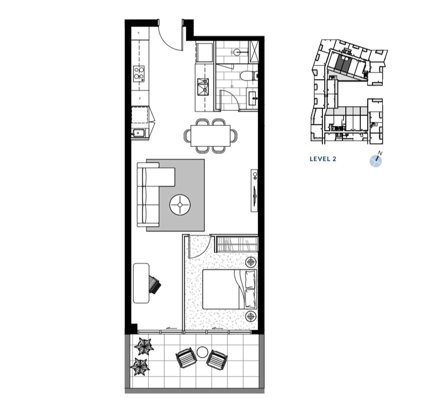 Floorplan of Homely apartment listing, 209/2 Batman Street, Braddon ACT 2612