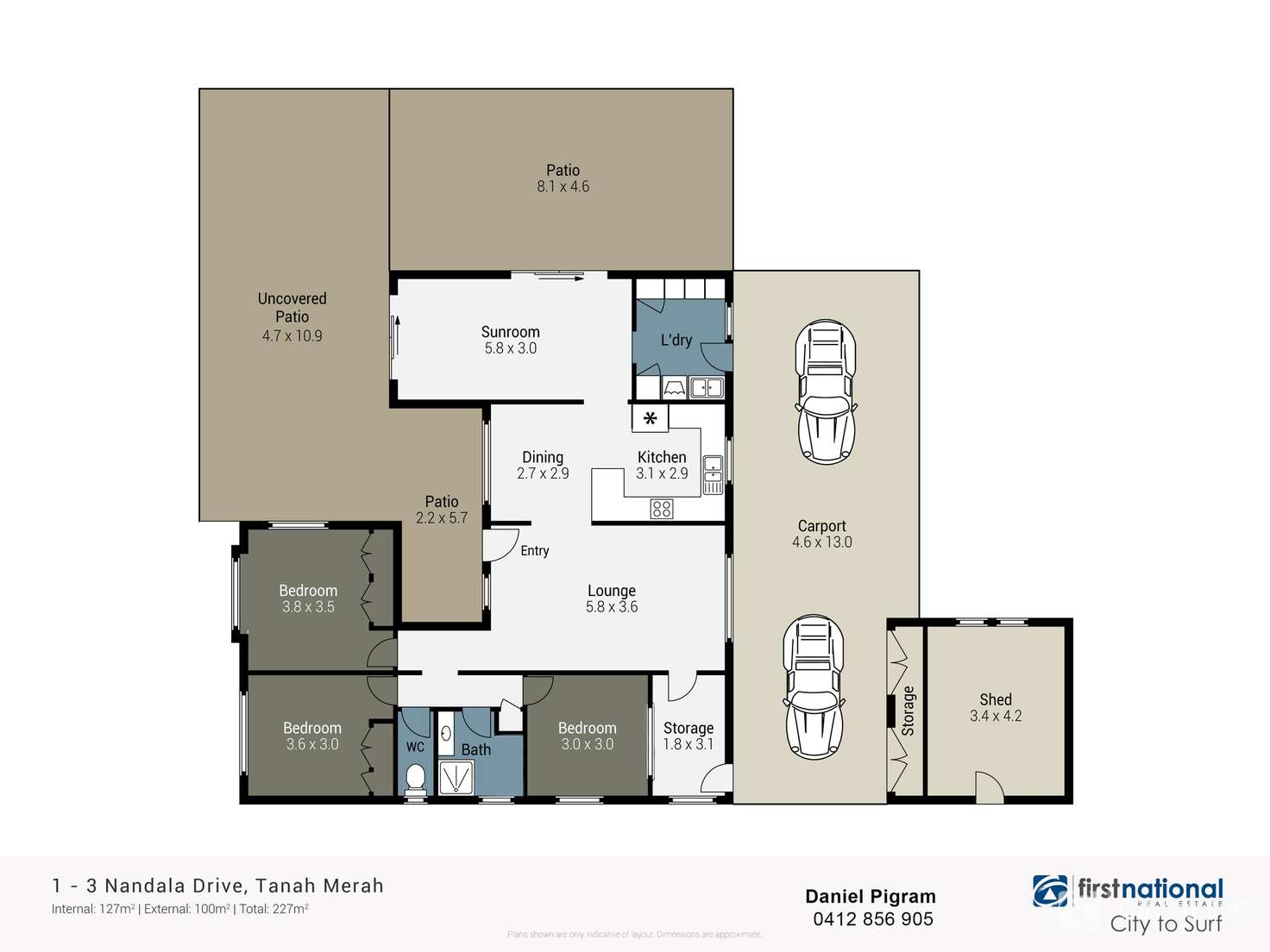 Floorplan of Homely house listing, 1-3 Nandala Drive, Tanah Merah QLD 4128