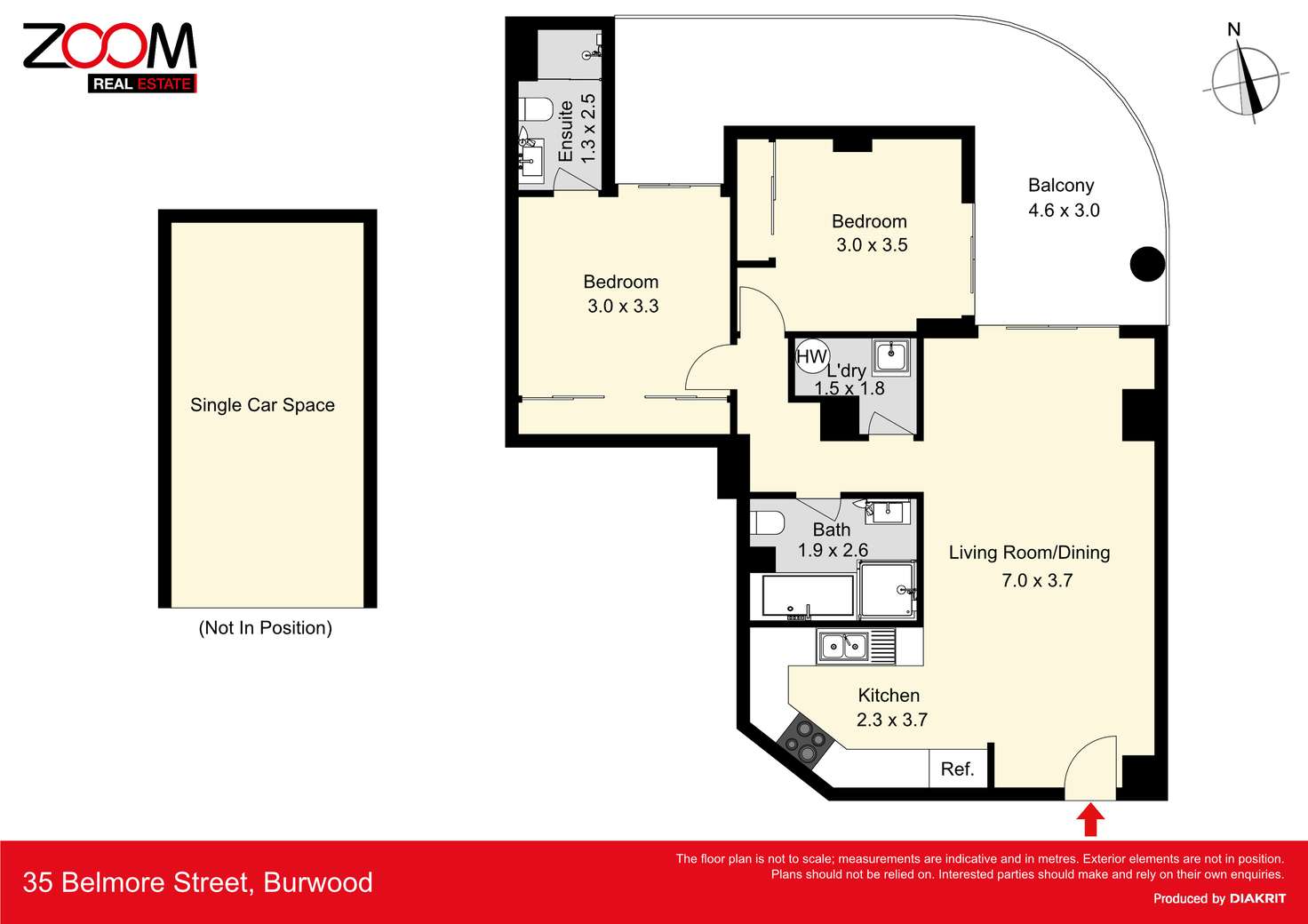 Floorplan of Homely apartment listing, 18/35 Belmore Street, Burwood NSW 2134