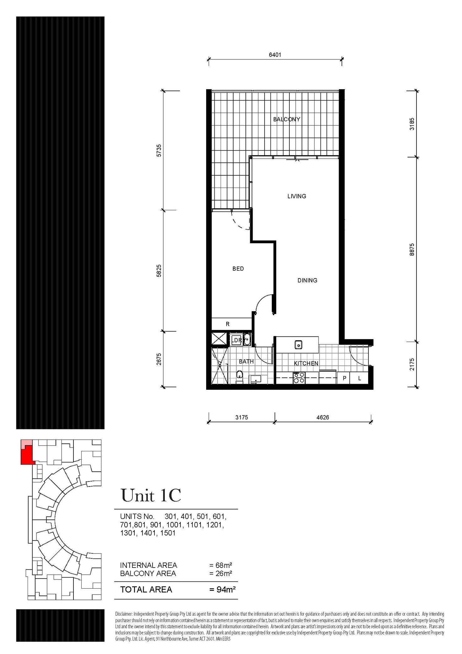Floorplan of Homely apartment listing, 1201/240 Bunda Street, City ACT 2601