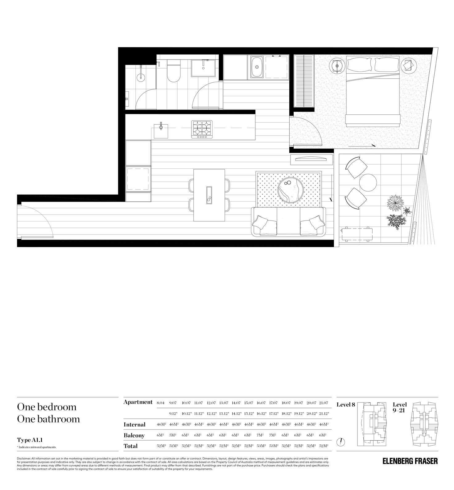Floorplan of Homely apartment listing, 2007/15 Austin Street, Adelaide SA 5000