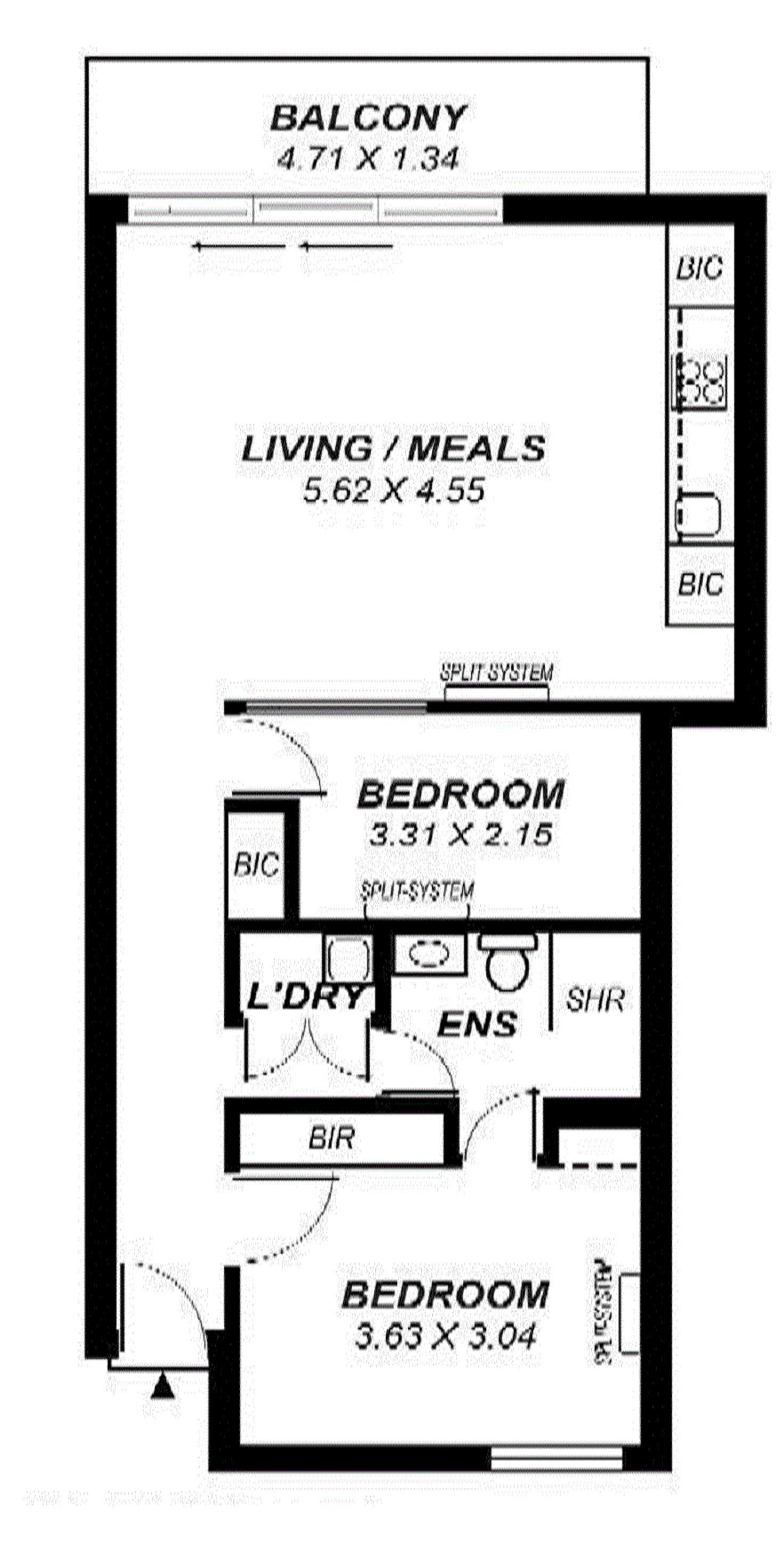 Floorplan of Homely apartment listing, 701/242 Flinders Street, Adelaide SA 5000