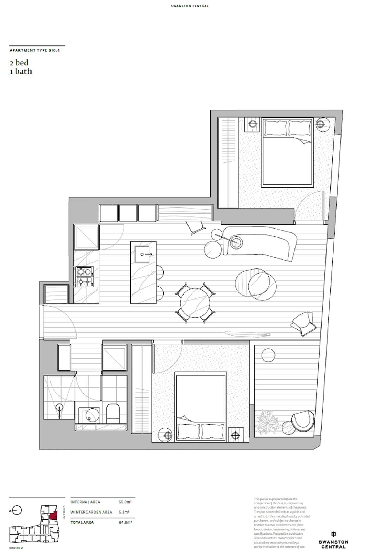 Floorplan of Homely apartment listing, 4105/160 Victoria Street, Carlton VIC 3053